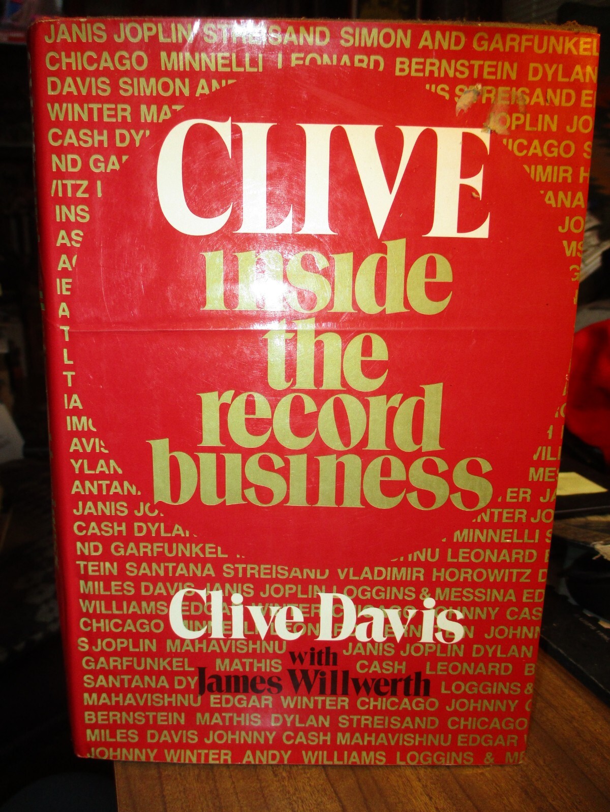 1974 CLIVE DAVIS Inside The Record Business Hardcover W/DJ 300 Pages VG+