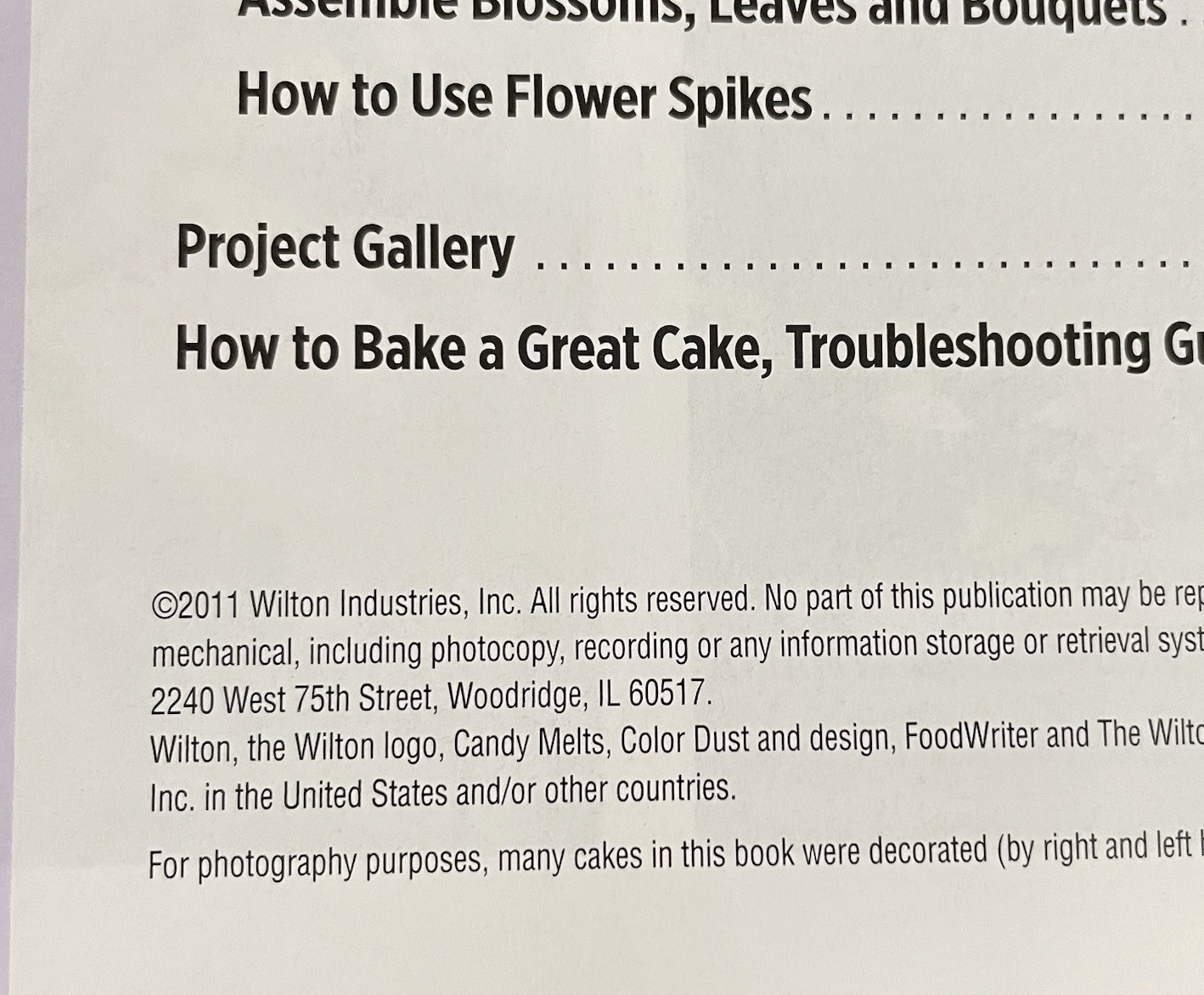 Wilton Cake Decorating Course 4 Lesson Plan – Gum Paste Flowers 2011