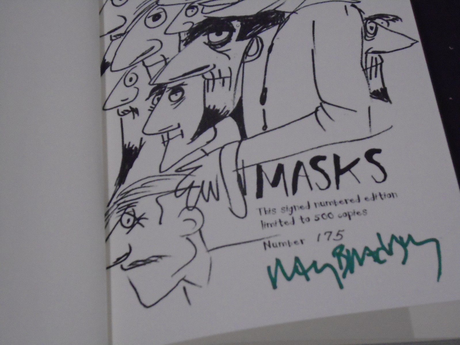 Signed Ray Bradbury Masks Numbered Ed US1st/1st 175/500 Martian Chronicles