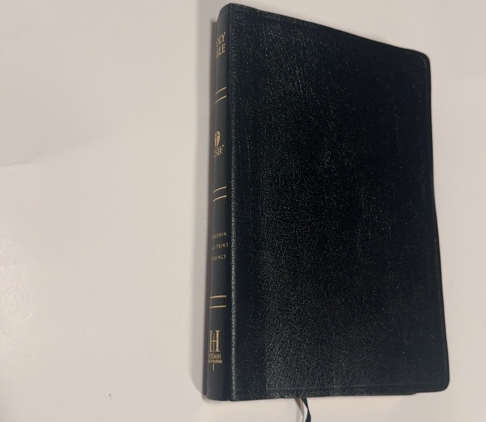 HCSB Large Print Ultrathin Reference Bible, Black Bonded Leather