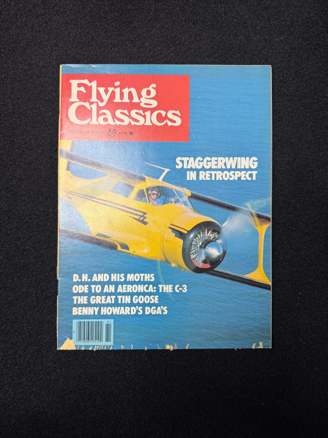 Flying Classics Magazine Spring 1978 Vol 1 No 1 Inaugural Staggerwing Tiger Moth