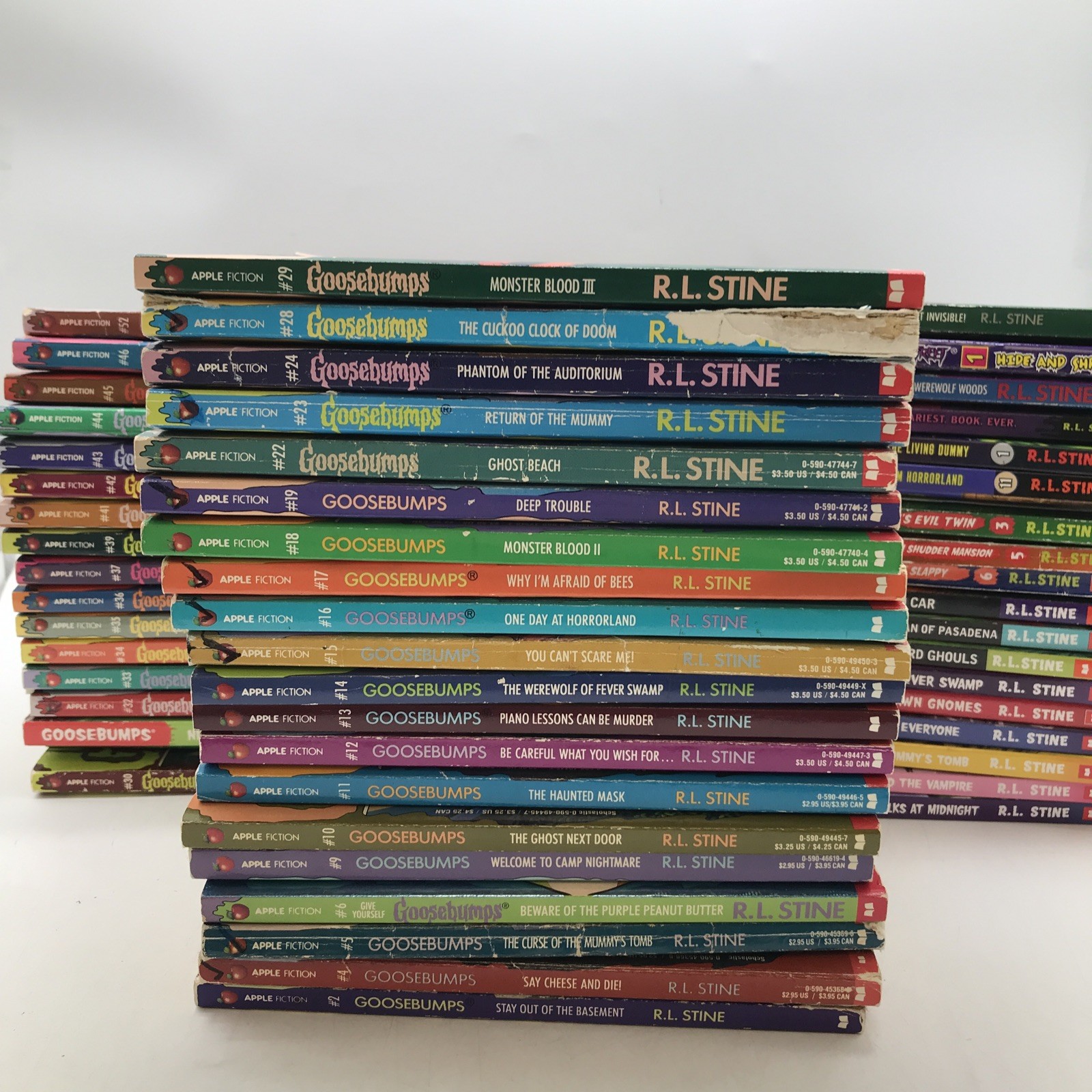 Lot of 55 Goosebumps Paperback Book Lot R L Stine Scholastic-90’s & 2000’s Mixed