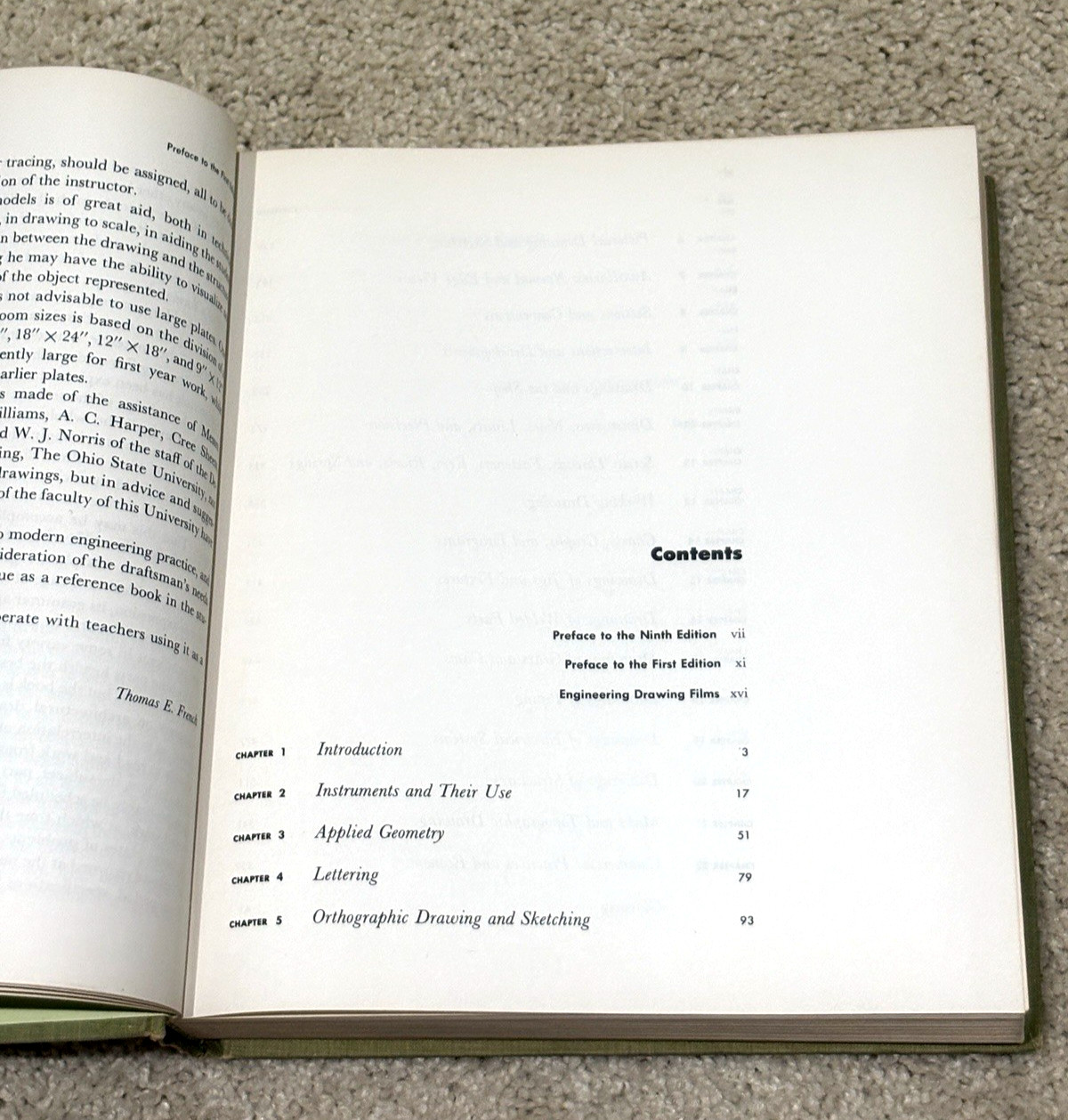 “ENGINEERING DRAWING” 9th EDTN 1960, FRENCH & VIERCK, 1960, 700+ PAGES, EXC COND