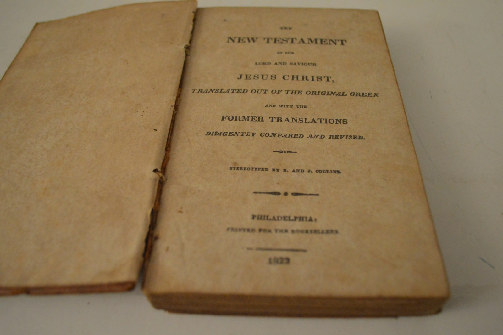 New Testament Jesus Christ 1822 Full Leather
