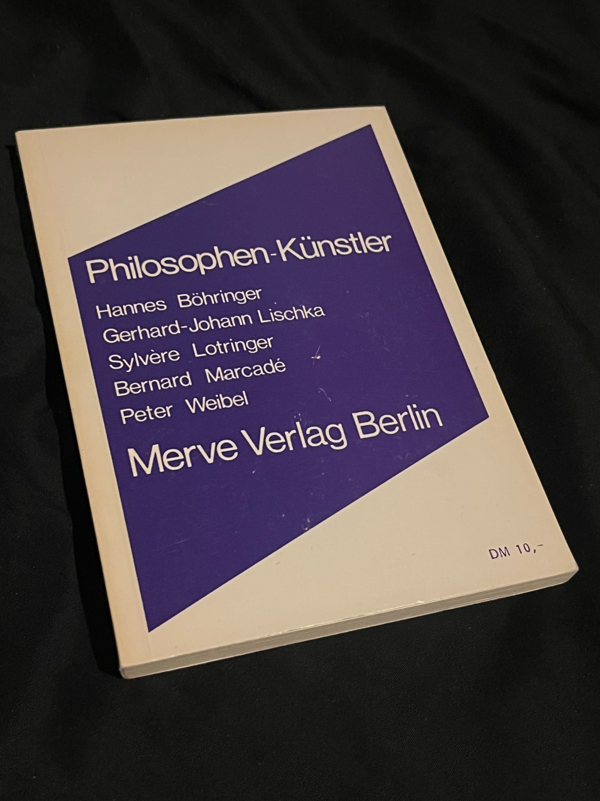 Philosophen-Künstler von Bohringer, Lischka etc, Merve Verlag Berlin pb 1986