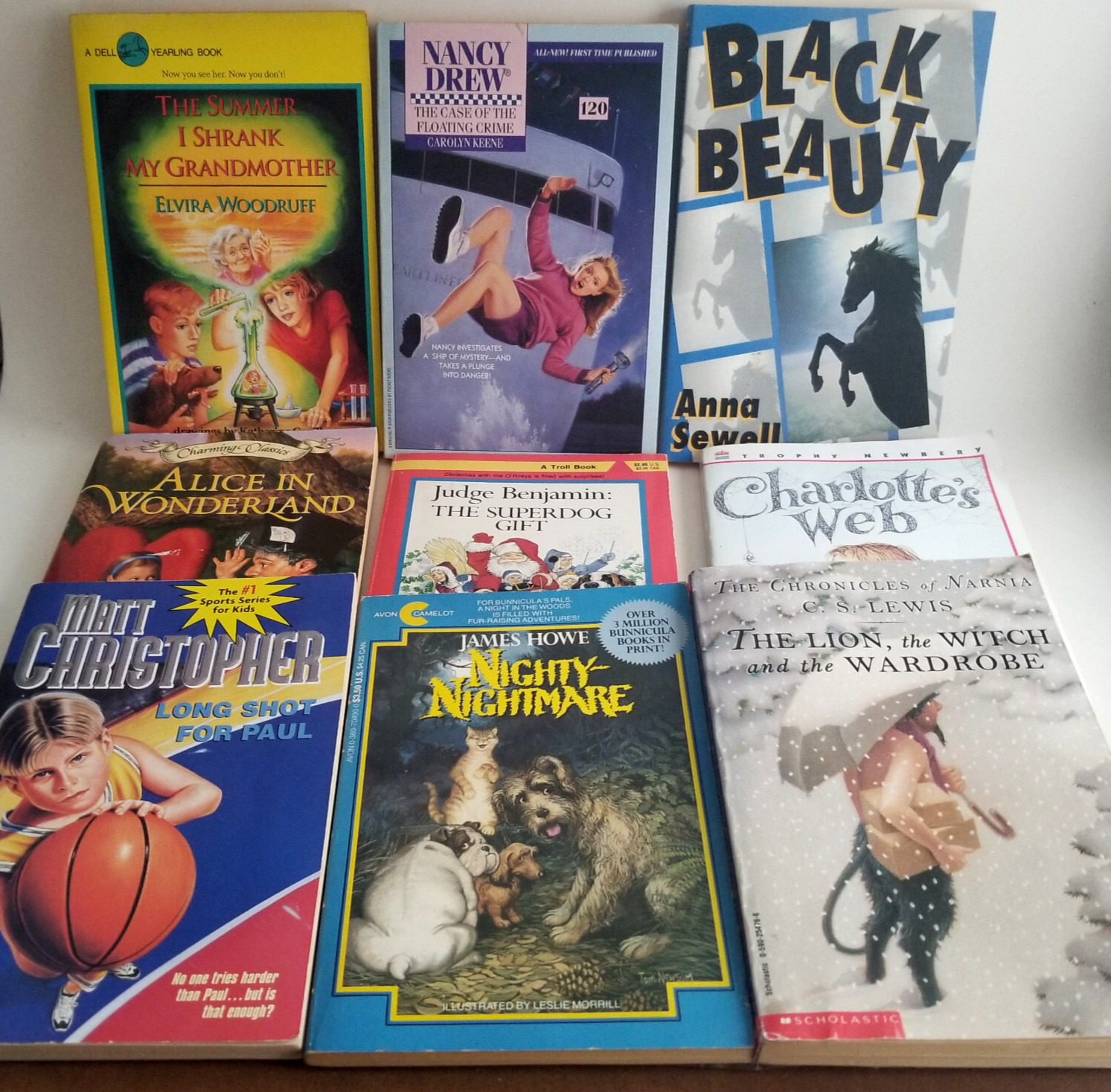 Vintage Lot of 9 Elementary Level Paperback Chapter Books 1970″ to 2000’s B70