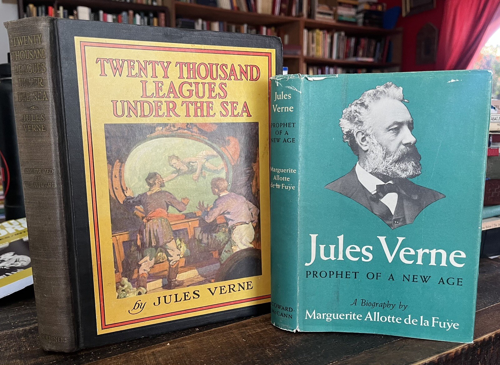 2 Vol 1950s Jules Verne 20,000 Leagues Prophet of a New Age