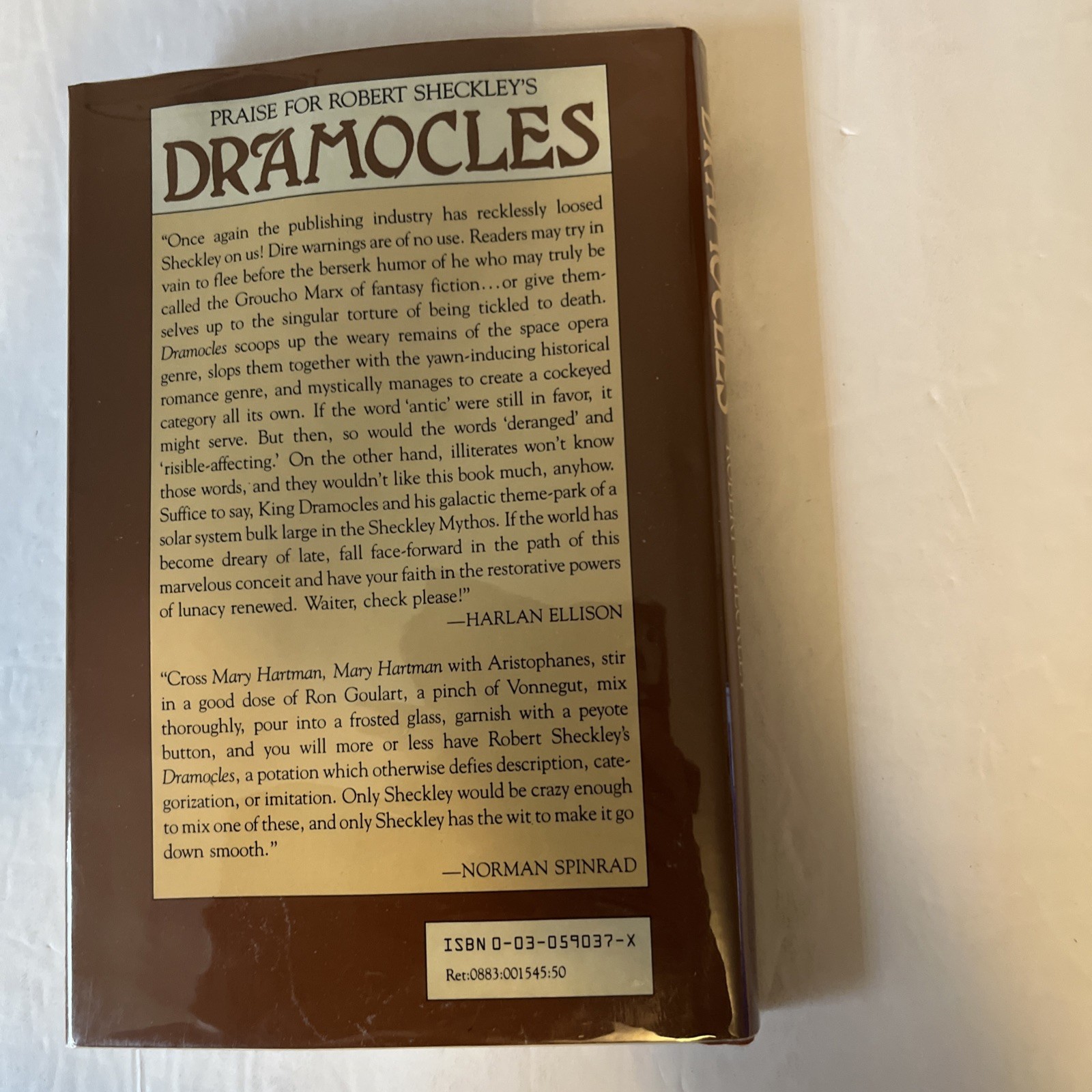 Dramocles : An Intergalactic Soap Opera by Robert Sheckley (1983, HC Signed 1st