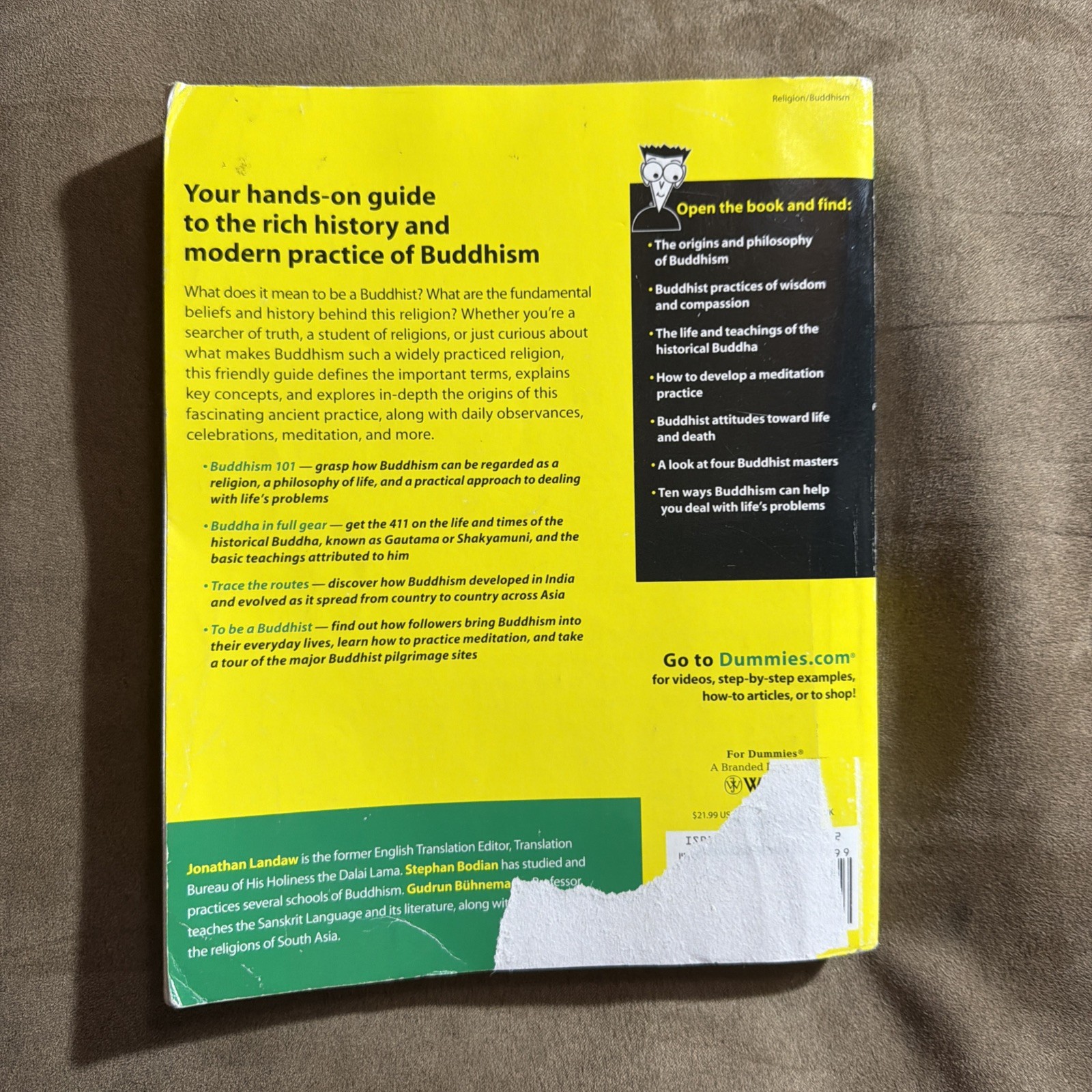 Buddhism For Dummies: Second Edition – Paperback, by Landaw Jonathan – Good