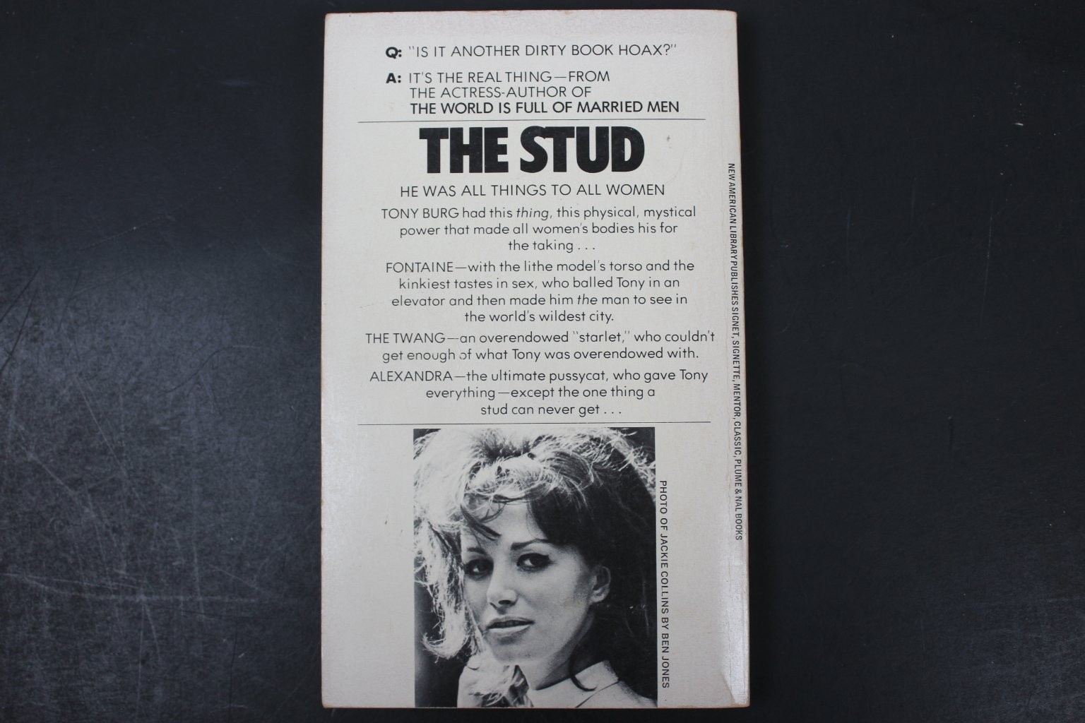 The Stud Jackie Collins 1971 First Printing Signet New American Library PB