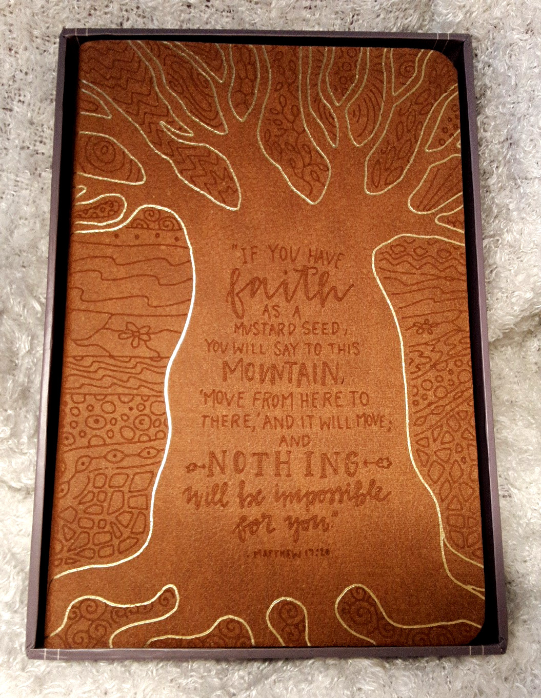 NKJV Bible Large Print Personal Reference Designer Series Natural Faith NIB