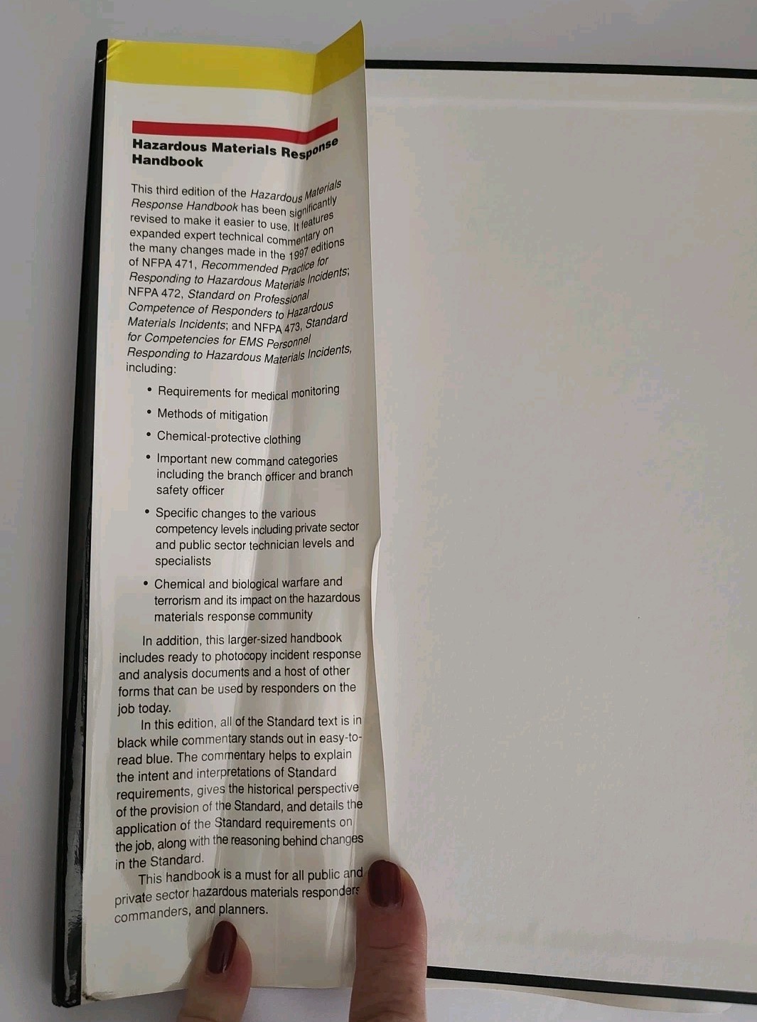 Hazardous Materials Response Handbook NFPA, Third Edition, HC