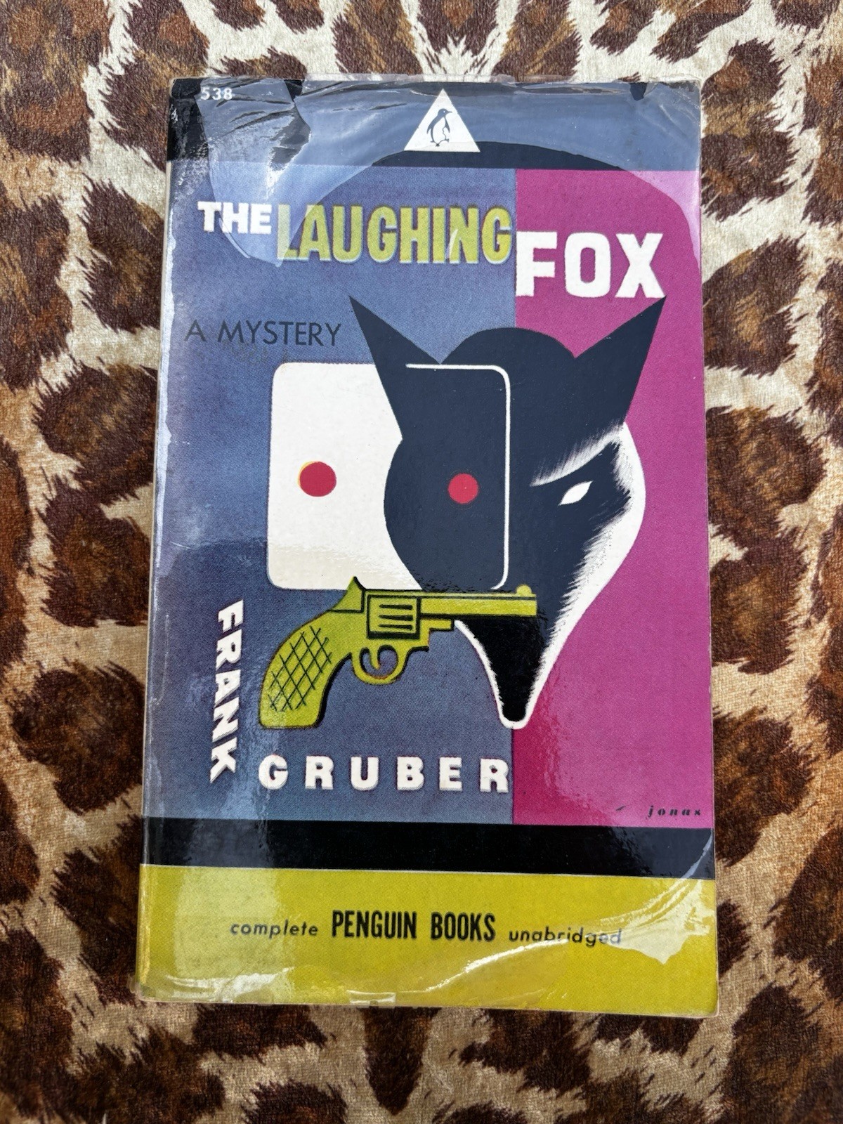 Crime gga Vintage Pb, The Laughing Fox by Gruber, Penguin 538, 2nd 1946