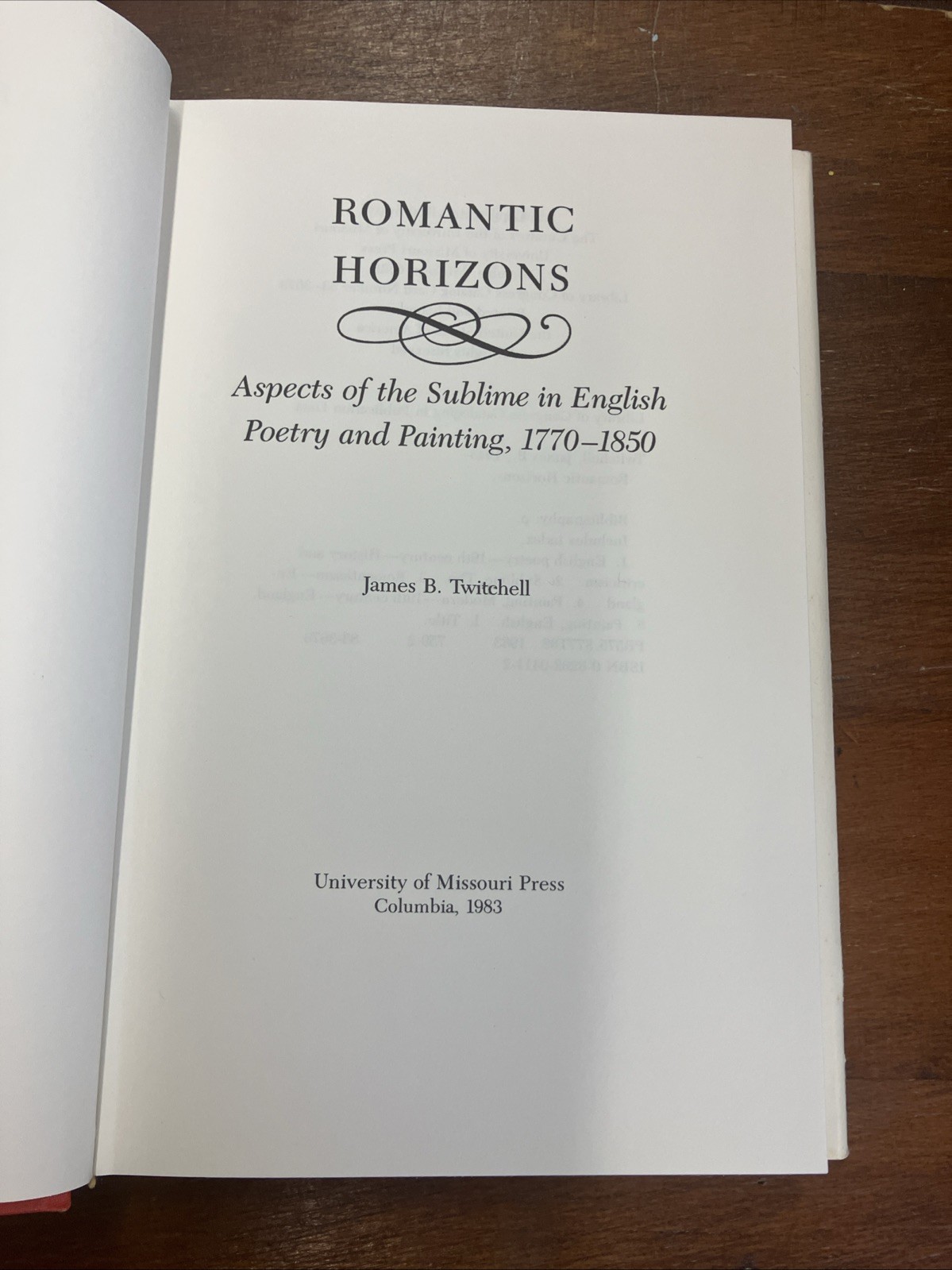 Romantic Horizons By James B. Twitchell