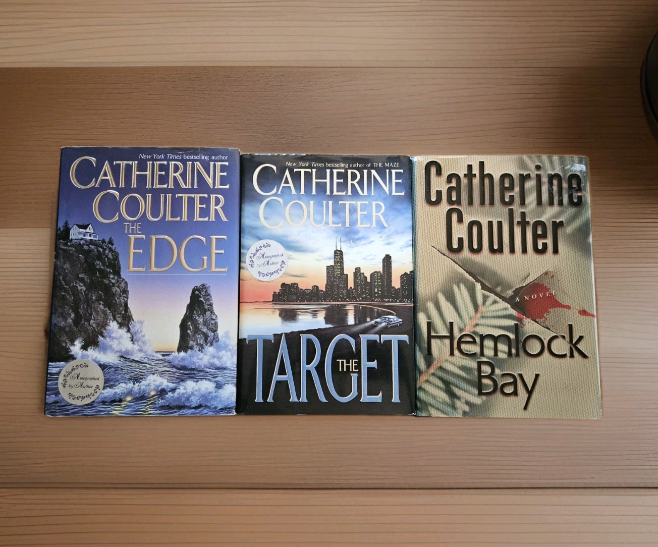 Lot of 3 Catherine Coulter Suspense Hardback Books from the 2 signed FBI series