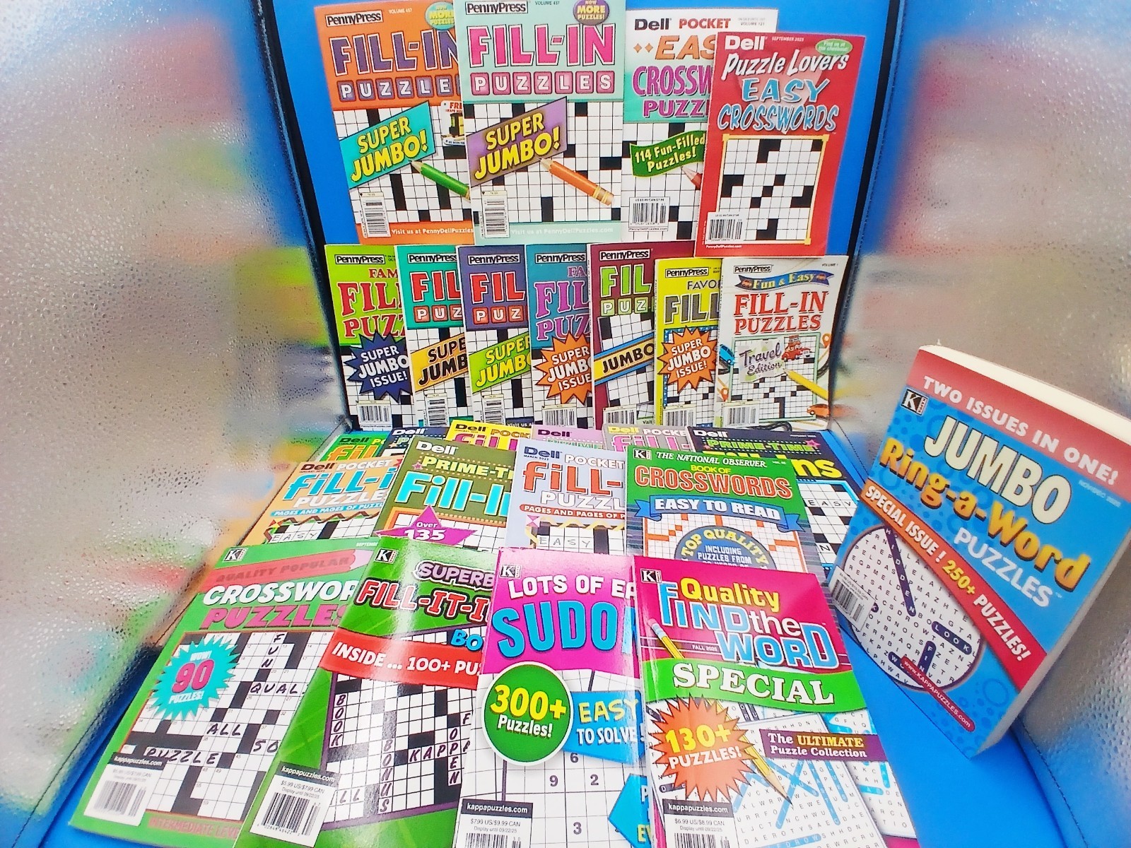 Lot of 26 New Penny Press, Kappa, Dell Word Search Puzzle Books.