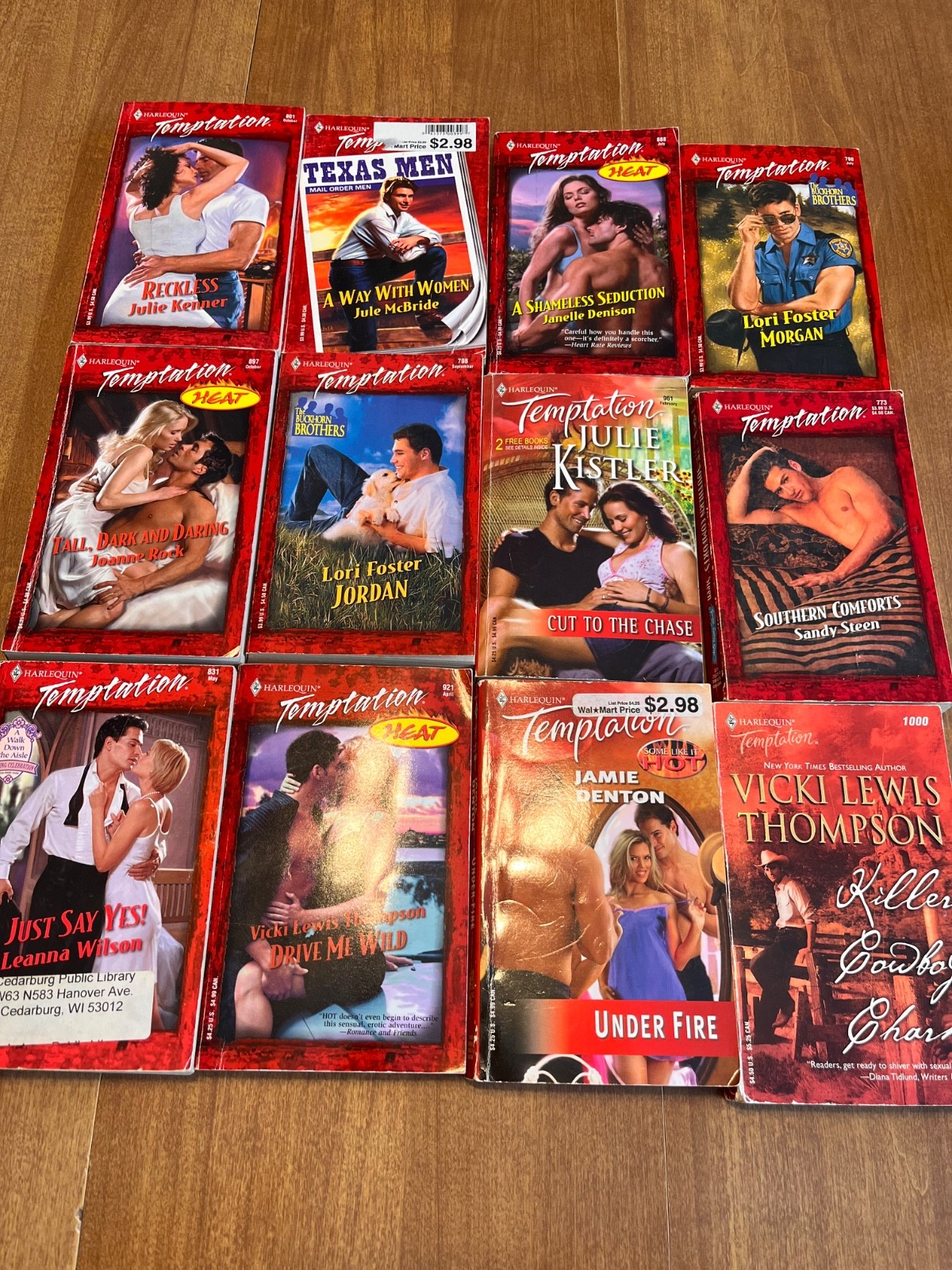 Harlequin Temptation Romance Novels Lot of 12