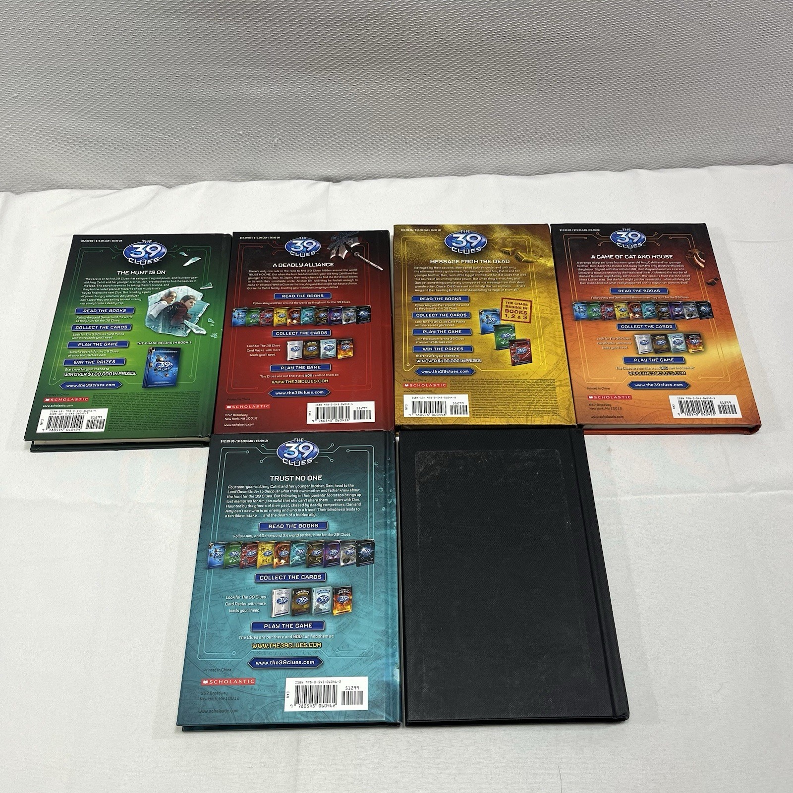 The 39 Clues Complete Book Lot Set 2-6 + Black Book HC Cards Included