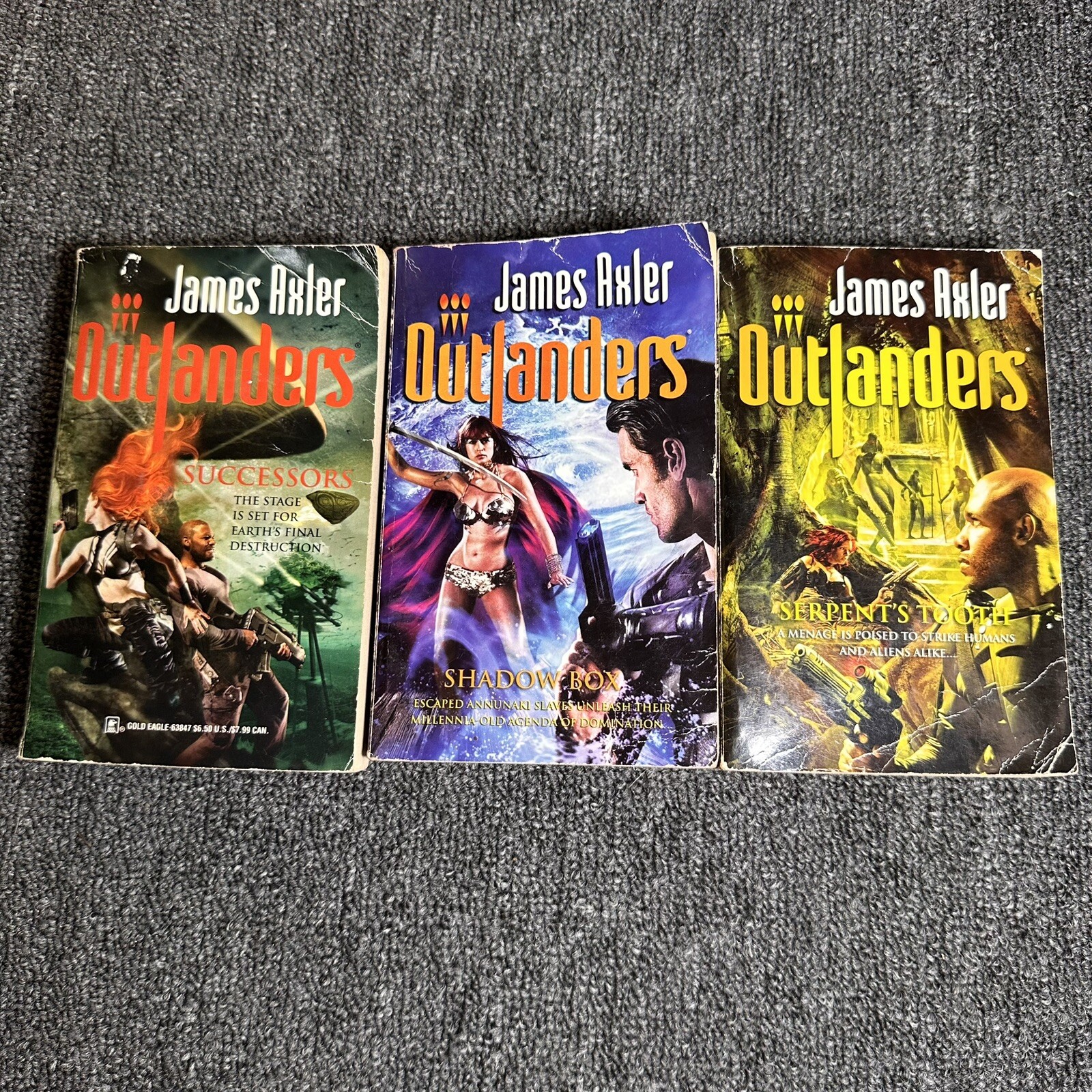 Lot of 3 James Axler Outlanders Series Sci-Fi Fantasy Dystopian Paperback Books