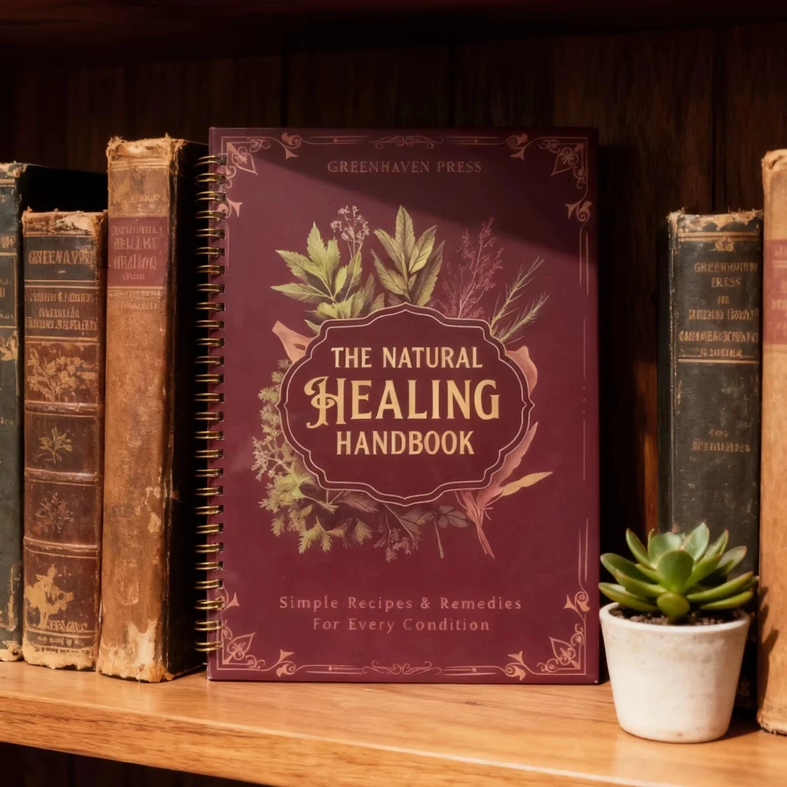 The Natural Healing Handbook Spiral Bound Guide to Herbal Remedies & Natural
