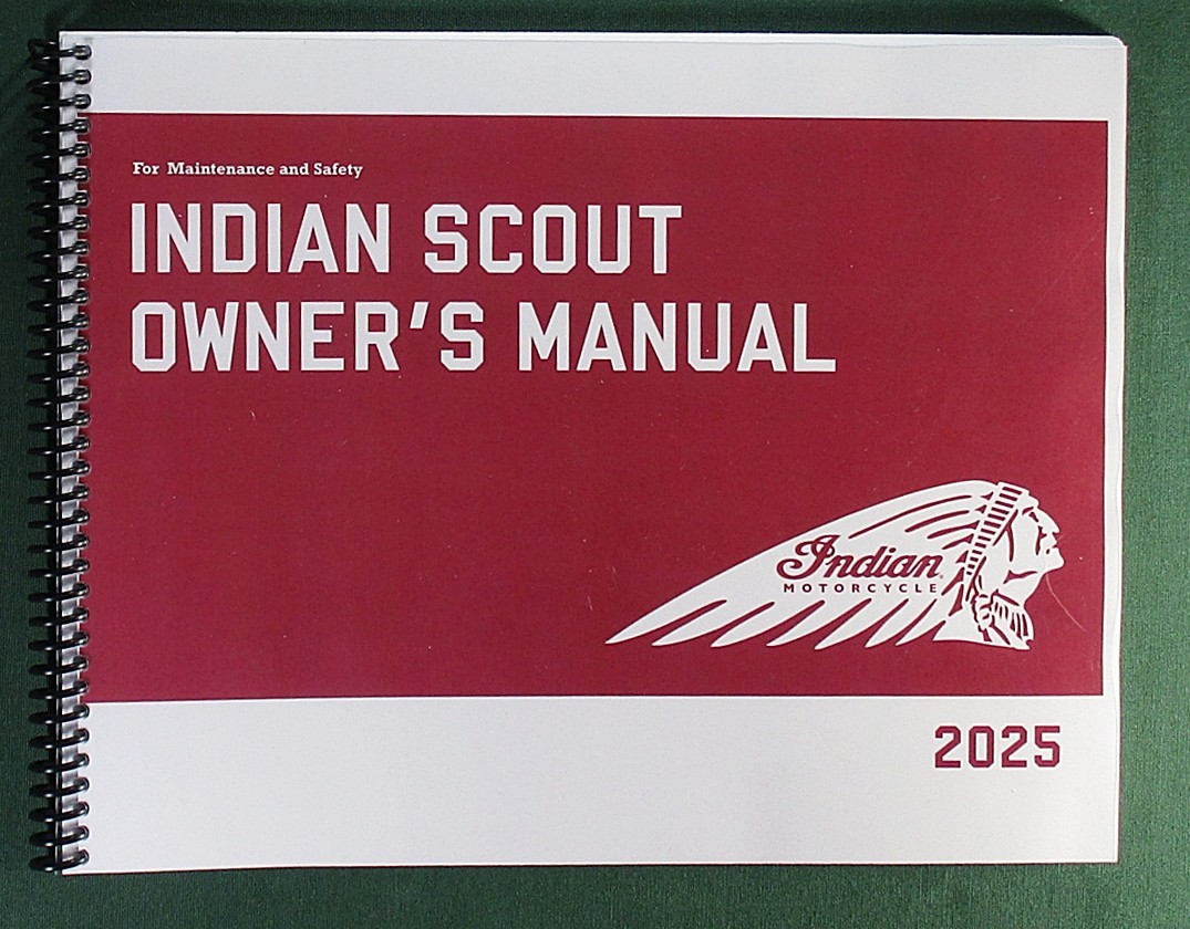 2025 Indian 101 Scout Owner’s Manual with Protective Covers