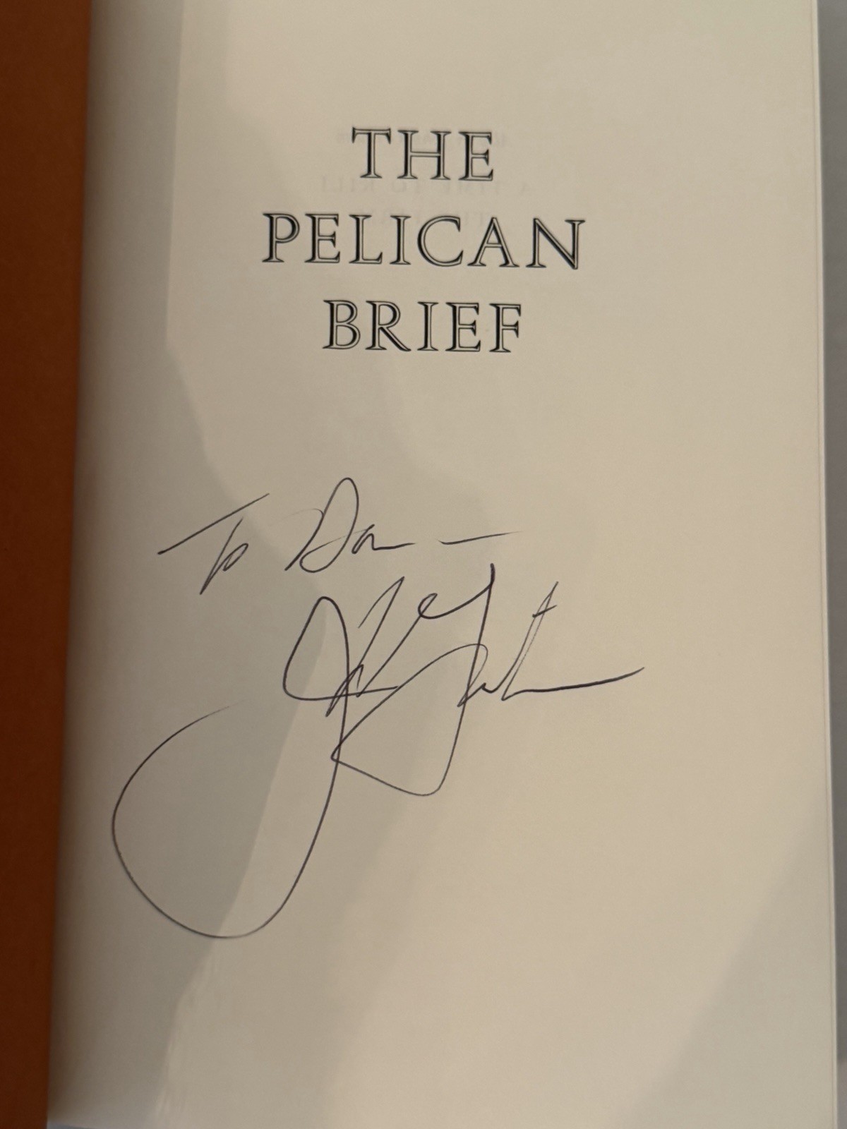 The Pelican Brief First Edition John Grisham Signed