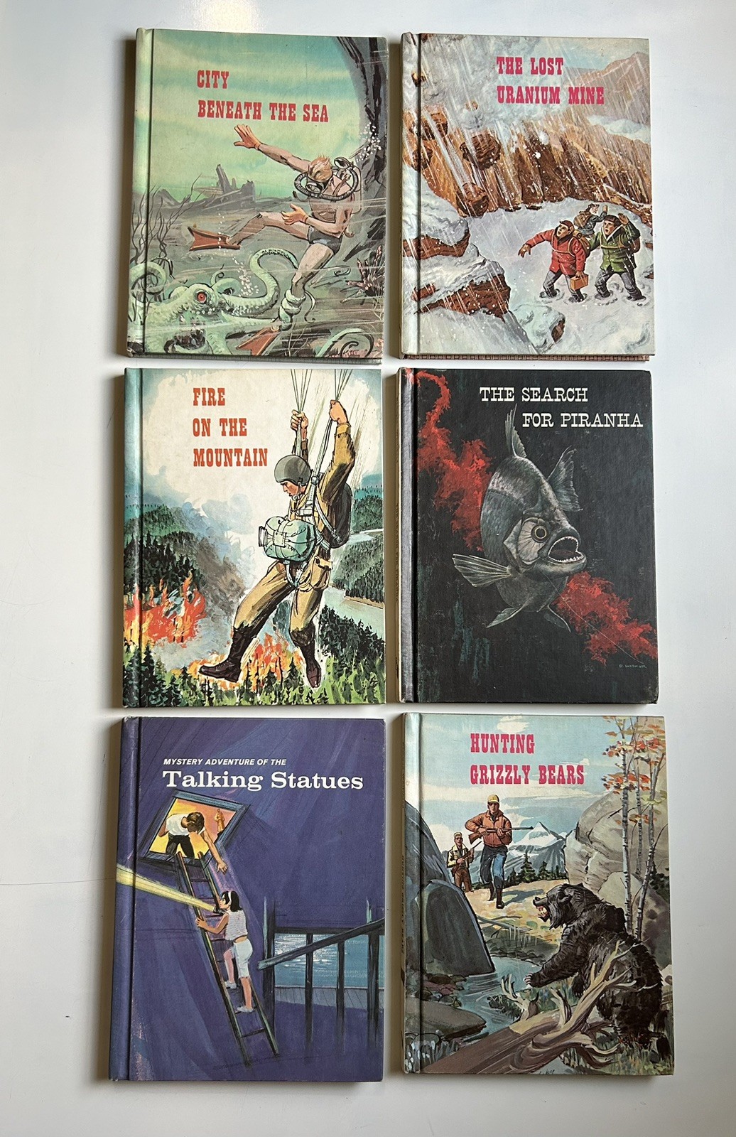 Lot of 6 World Adventure Mystery Whitehead Benefic Press HB Hardcover Vintage