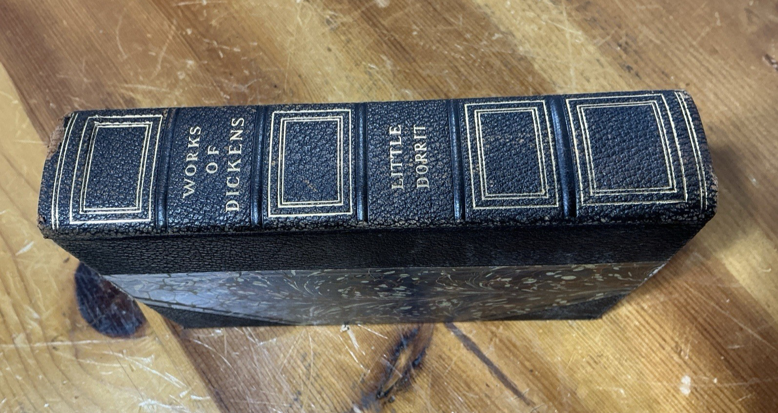 The Works Of Charles Dickens LITTLE DORRIT Leather 1878 Deluxe Edition Jefferson