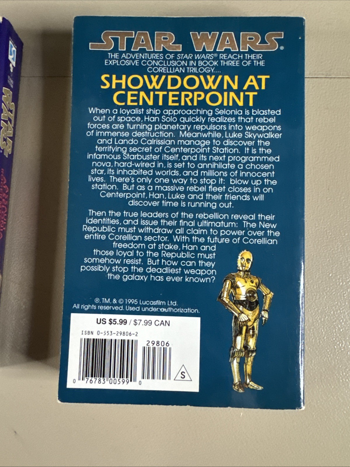 Star Wars: THE CORELLIAN TRILOGY Complete Roger Macbride Allen 1-3 PB Book lot