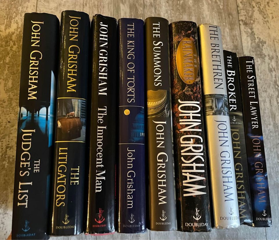 Lot of 9 John Grisham Hardcover Books Most 1st Edition
