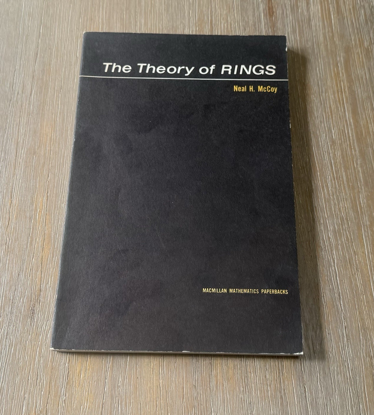 The Theory Of Rings Neal H McCoy 1966 SC / 3rd Print
