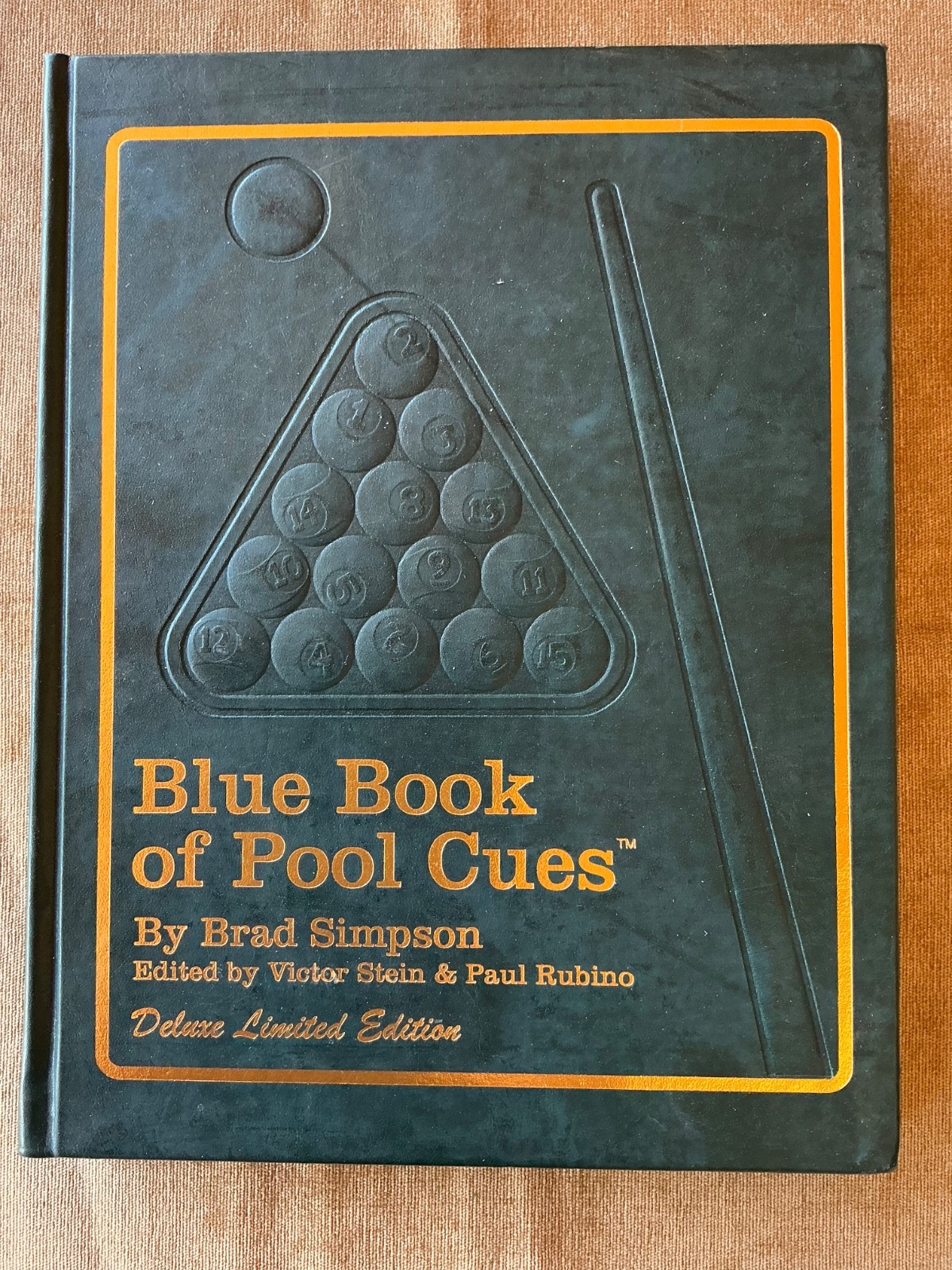 Blue Book Of Pool Cues By Brad Simpson Deluxe Limited Edition Signed
