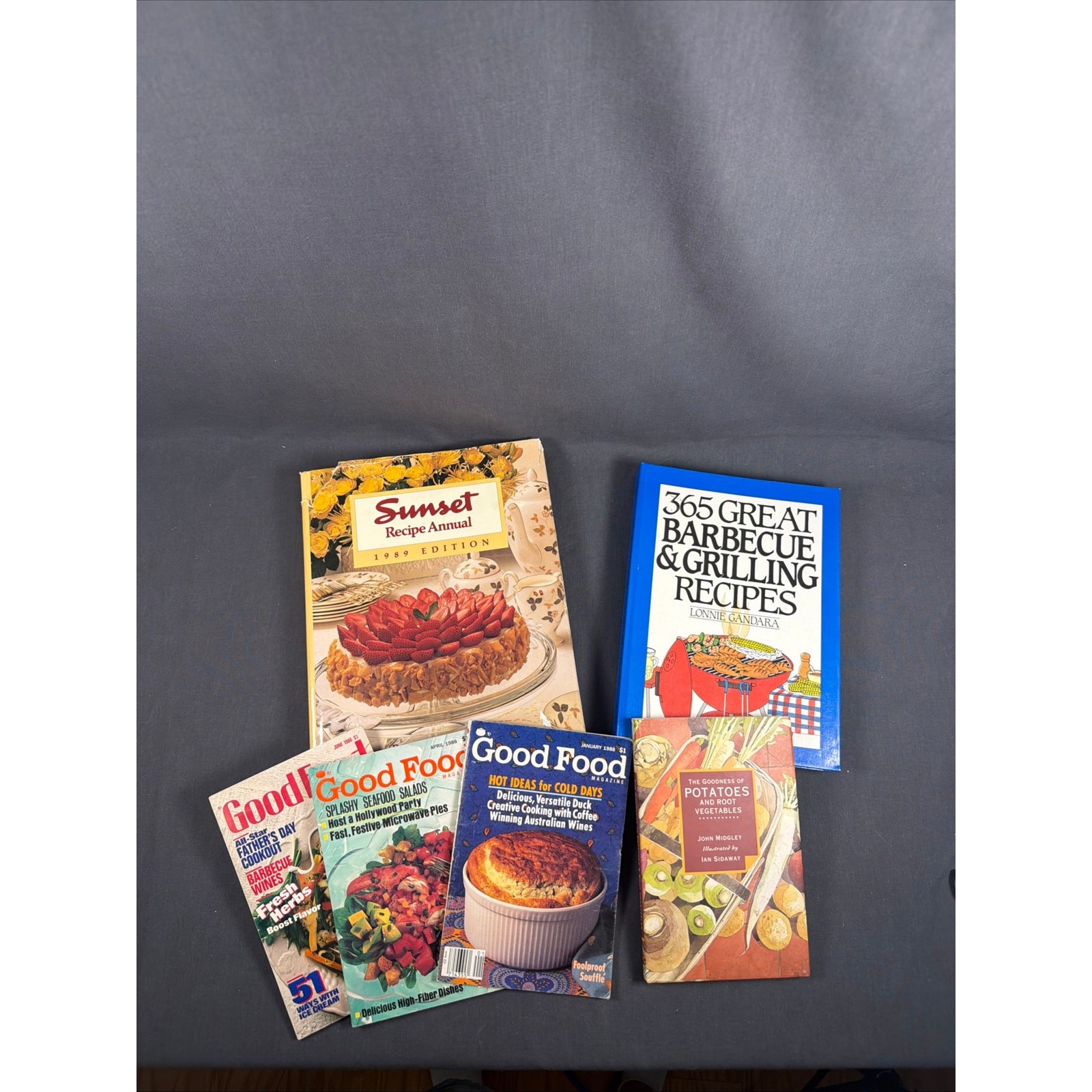 Lot of 6 Miscellaneous 1980s-90s Cookbooks and Magazines