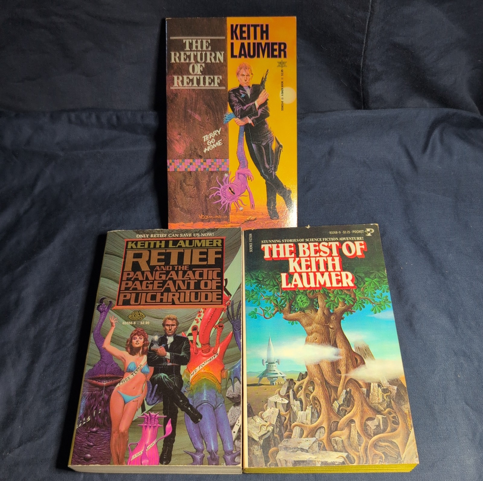 Keith Laumer Lot of 3 Sci-Fi Lot Baen and Pocket 70/80s Wayne Barlow VGC+