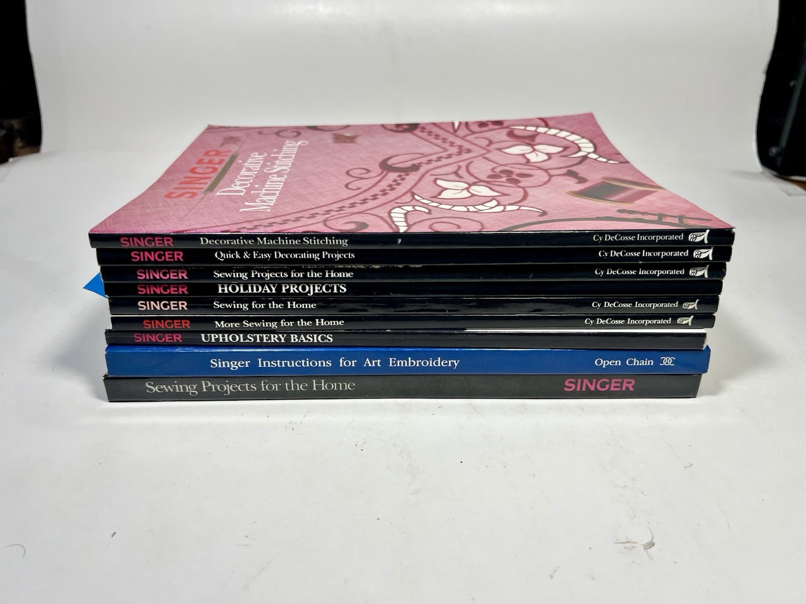 Singer Sewing Reference Library 9 Book Lot – Upholstery Embroidery Stitching