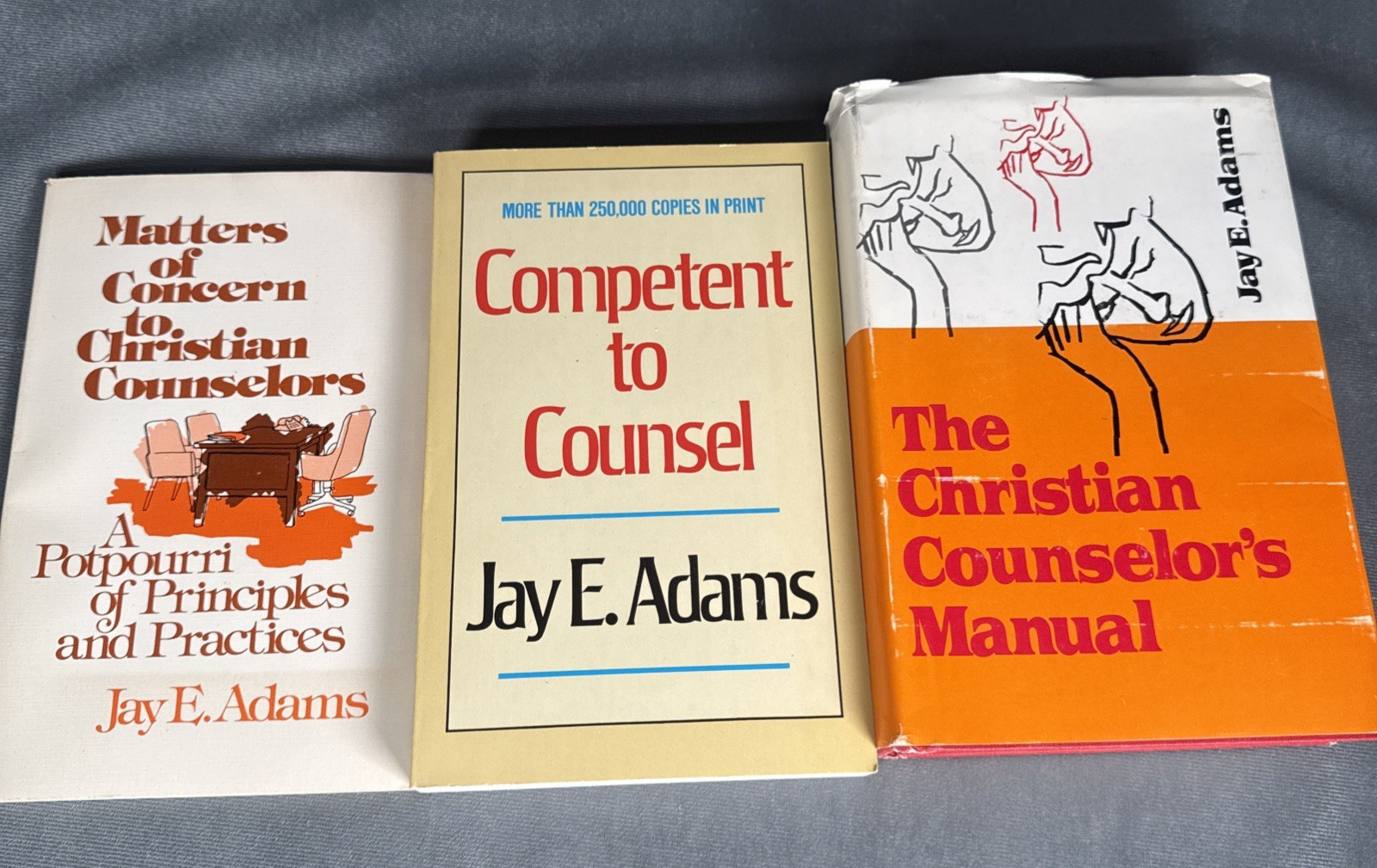 JAY E. ADAMS Library books Christian Counseling Marriage Manual Lot 3