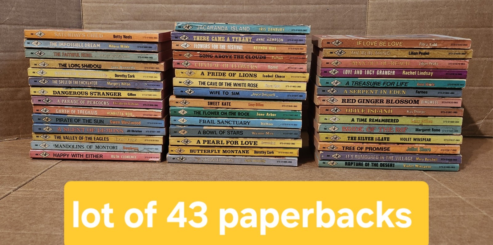 Harlequin Romance Set Of 43 Paperbacks Books Series 1600 Vintage 1972-73