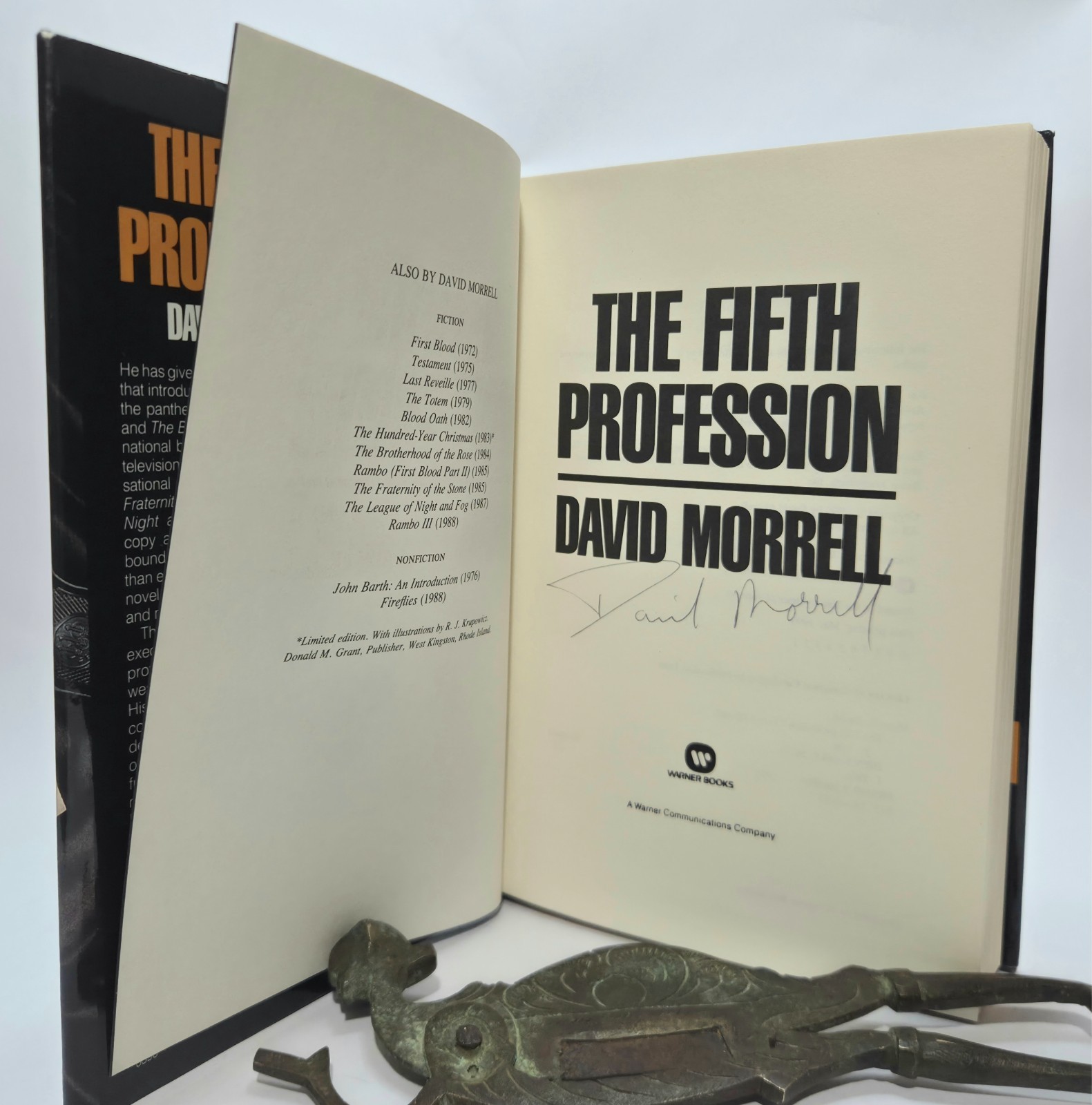 The Fifth Profession David Morrell SIGNED 1990 First Edition First Print HC$DJ