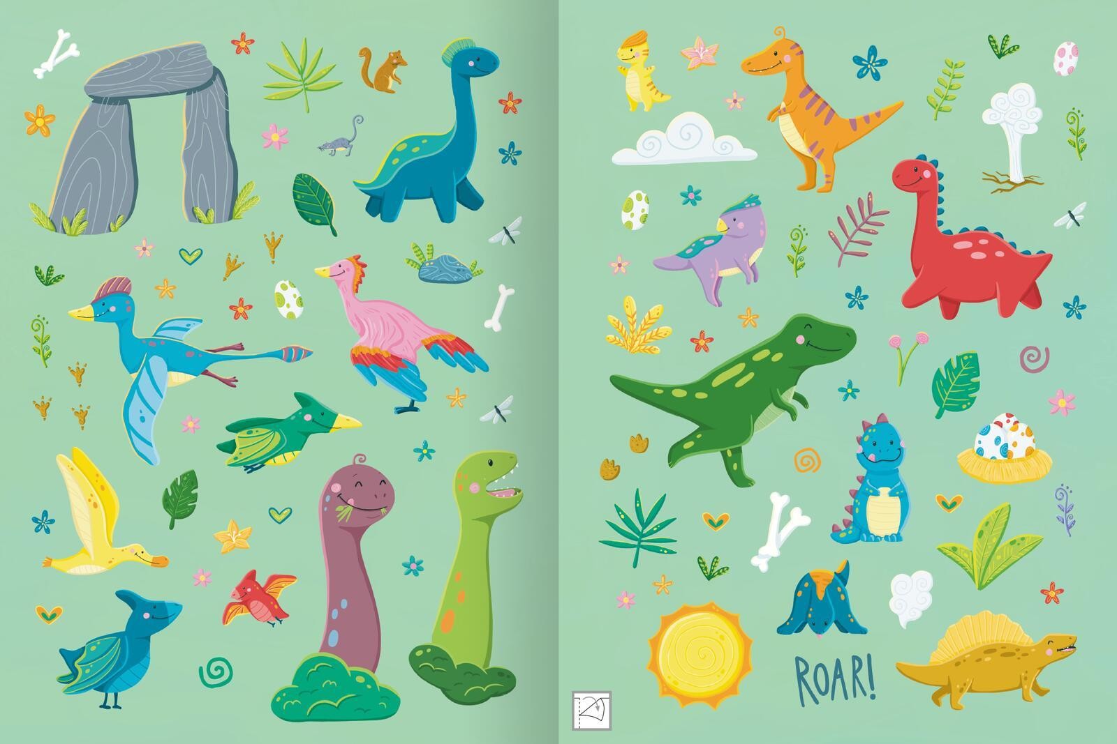Erstes Stickern Metallic – Dinosaurier Sarah Dietz