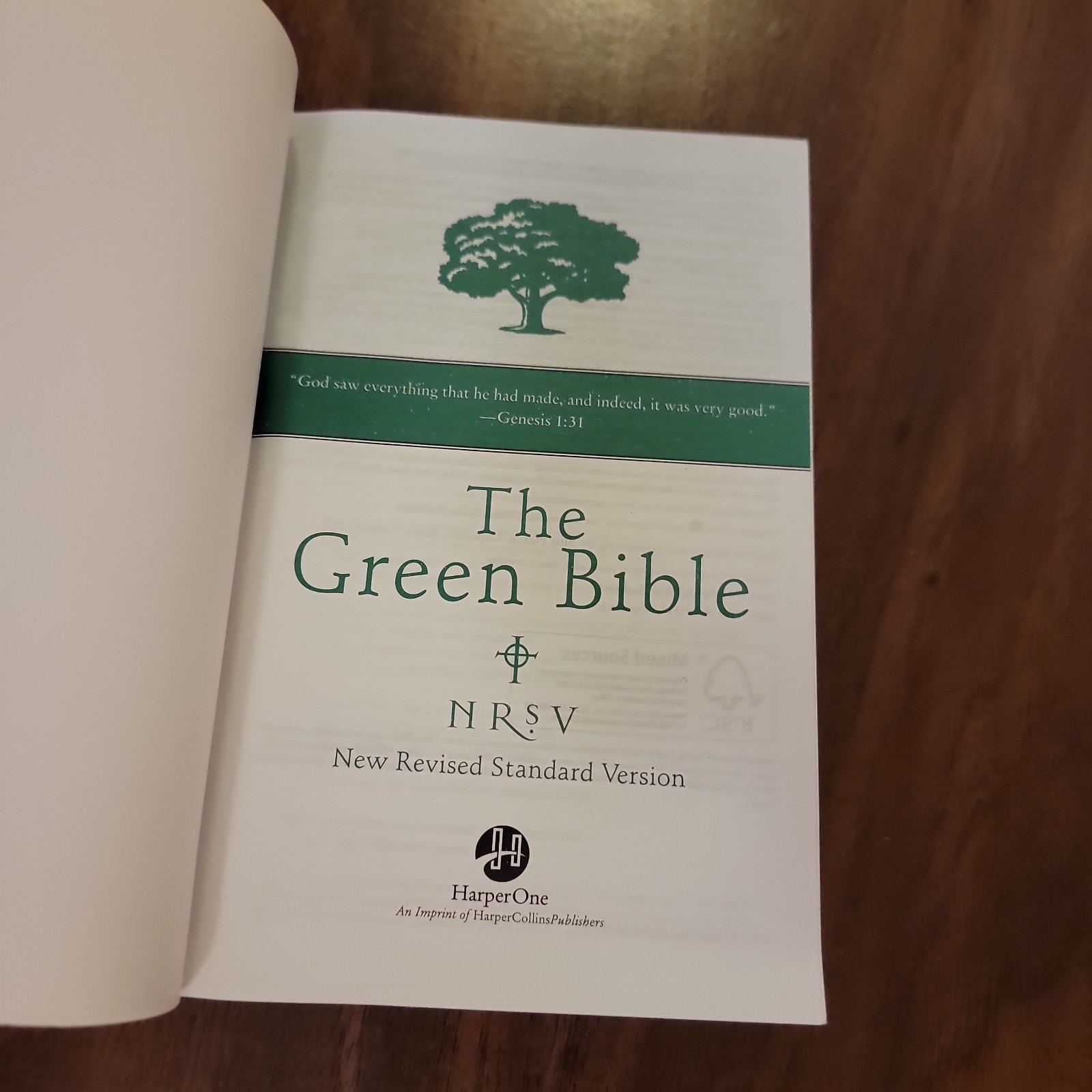 The Green Bible – Paperback NRSV Foreword By Desmond Tutu