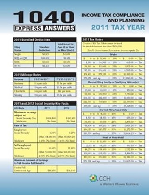 1040 Express Answers 2012 Spiral CCH Tax Law Editors