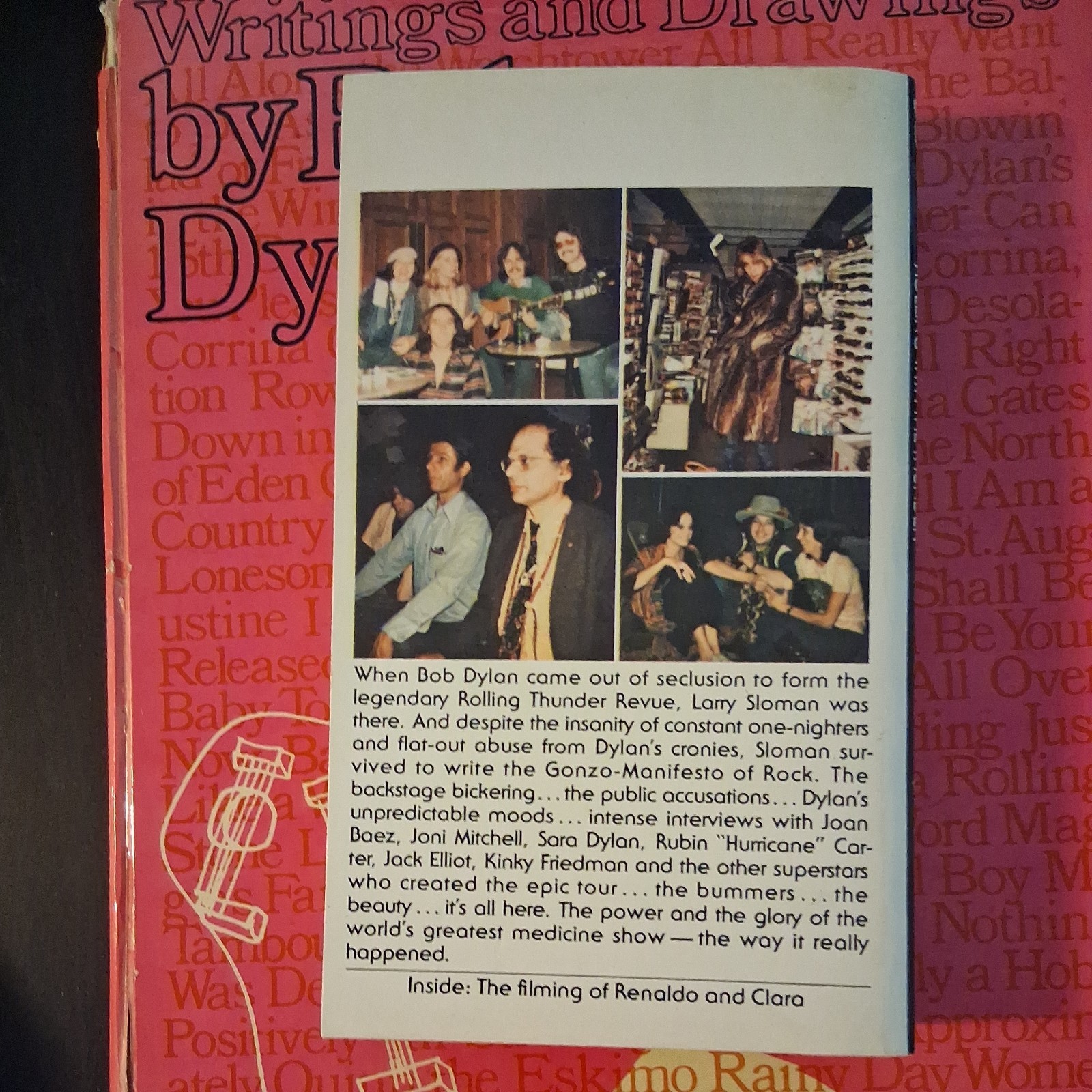 On The Road With Bob Dylan by Larry “Ratso” Sloman 1978 Paperback 1st Edition