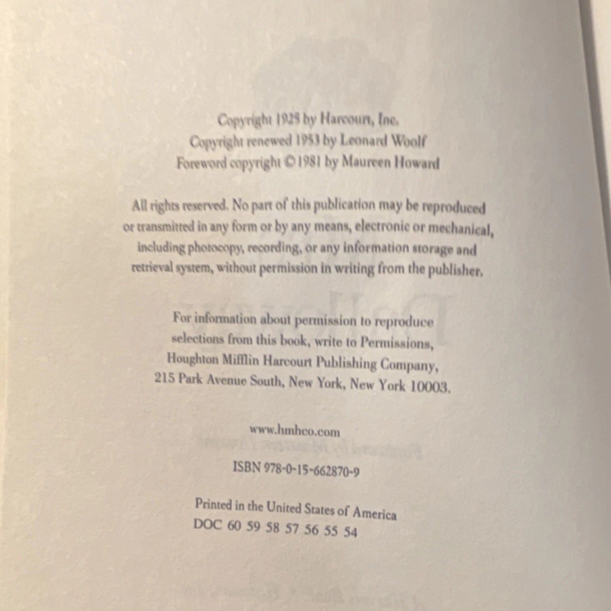 Virginia Woolf Mrs. Dalloway Virginia Woolf Library Auth Ed TPB 1990