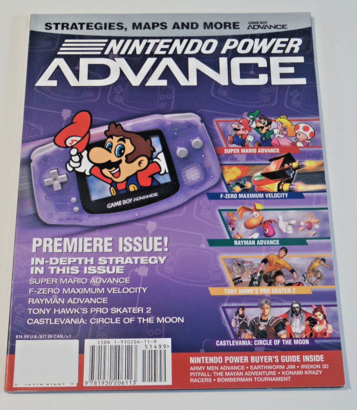 Nintendo Power Advance Premiere Issue Strategy Guide Book Magazine Game Boy
