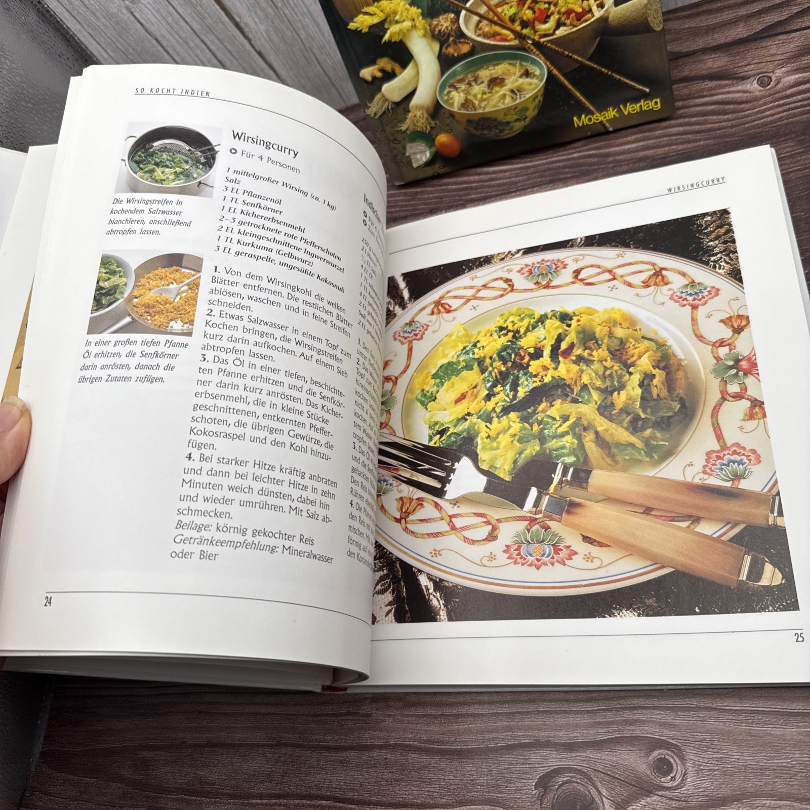 2 German Language Cookbooks Asian Chinese Cooking Kochen Vintage HC Books