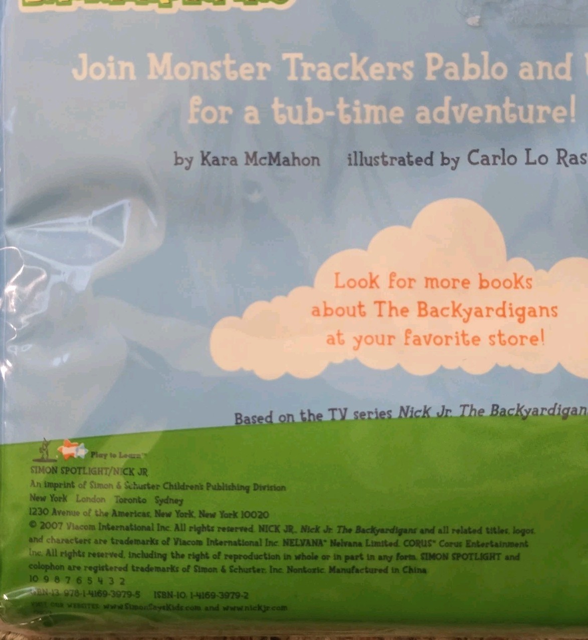 nickelodeon backyardigans mud monster bath book 2007 Y2K Deadstock