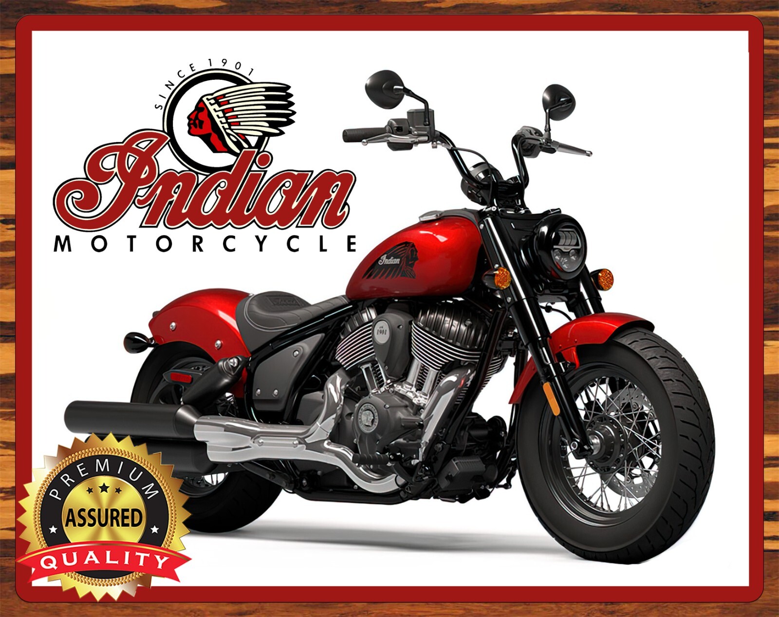 Indian Motorcycles – 2023 – Chief Bobber – Metal Sign 11 x 14