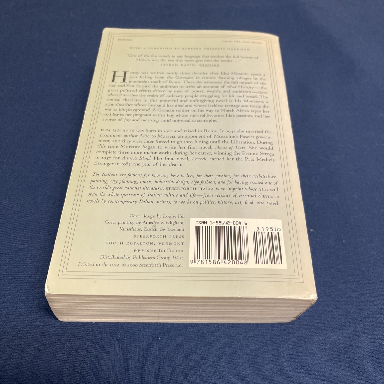 History : A Novel by Elsa Morante (2000, Trade Paperback)