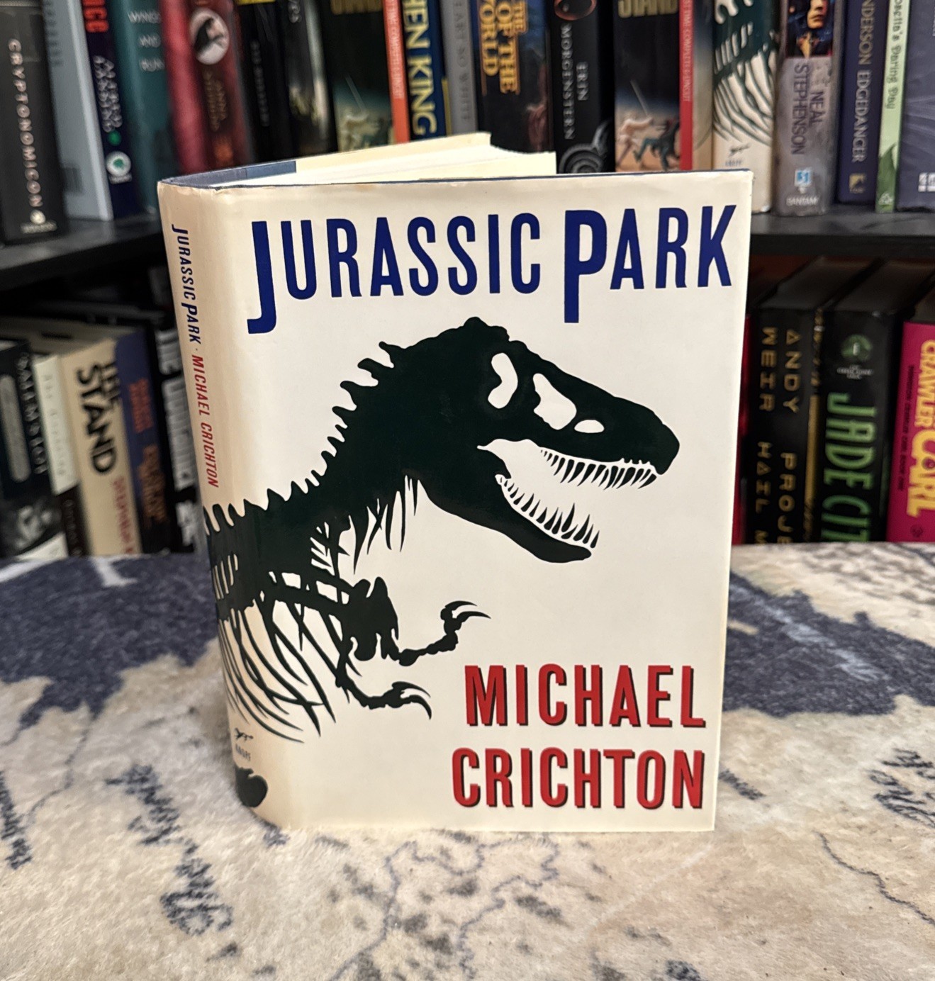 Jurassic Park – Michael Crichton (1990, Hardcover) First Edition/8th Print, G