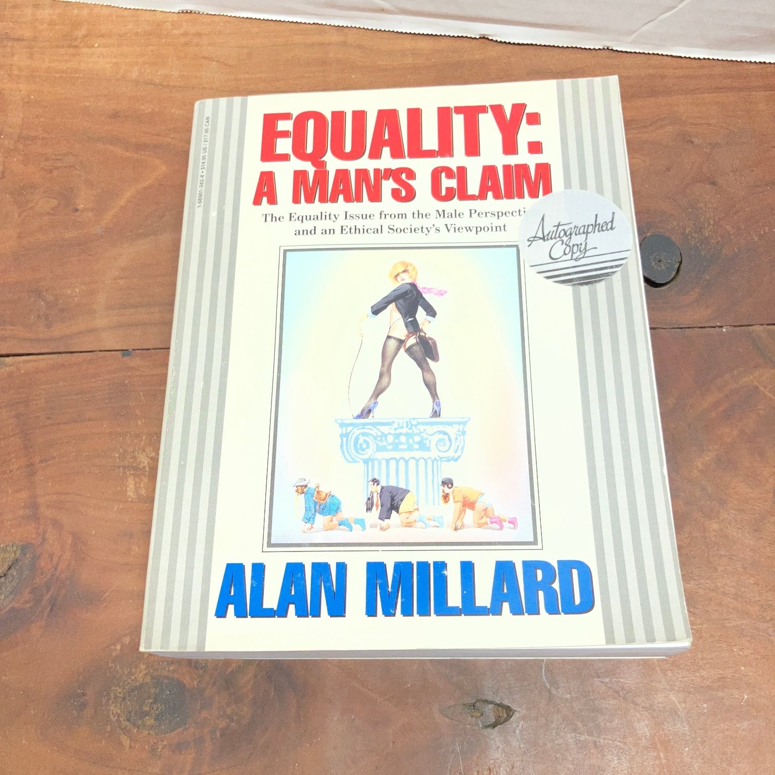 Equality: A Man’s Claim Alan Millard 1995 First Printing Signed Nonfiction